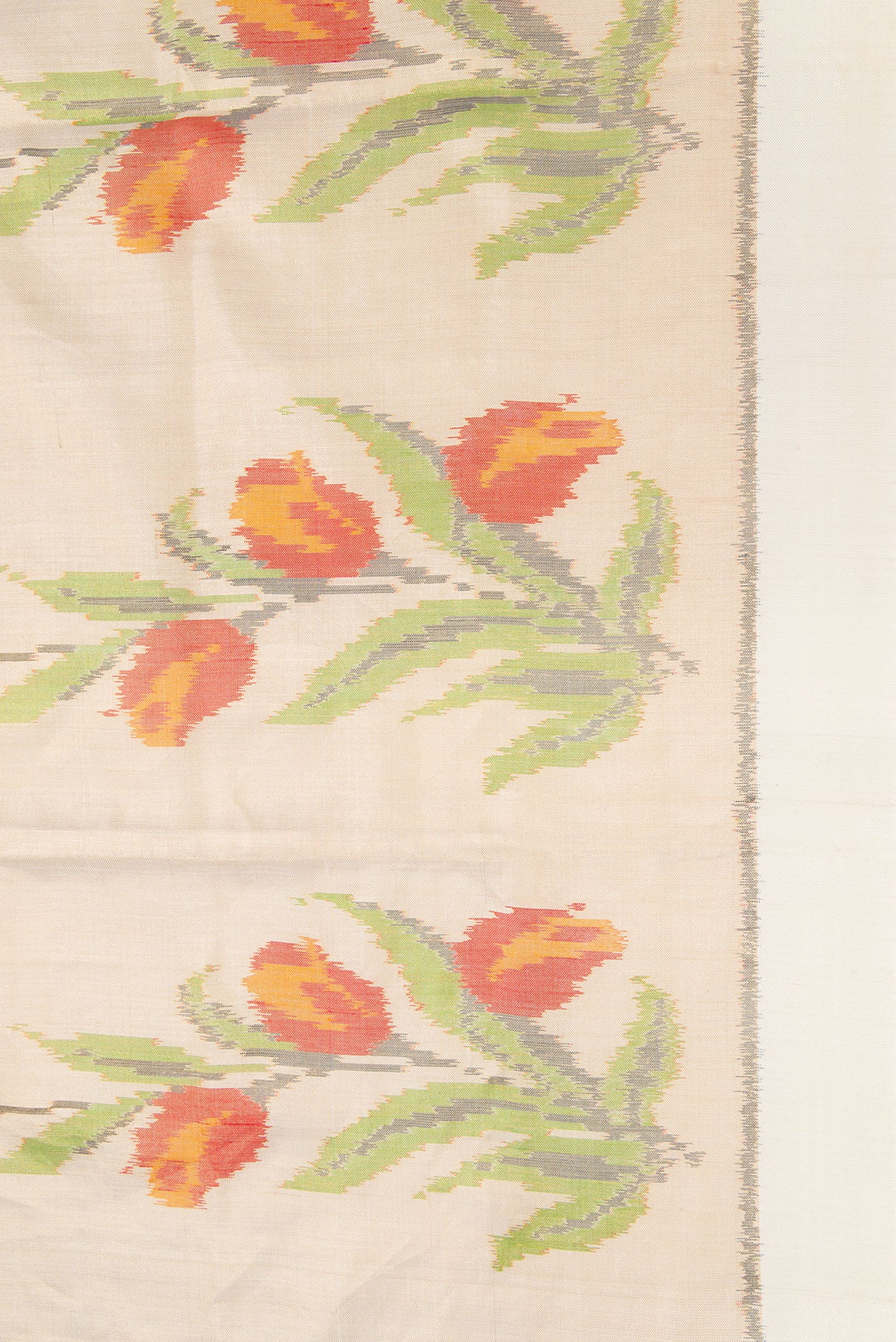 Grey Pochampally Silk Saree - Image 3
