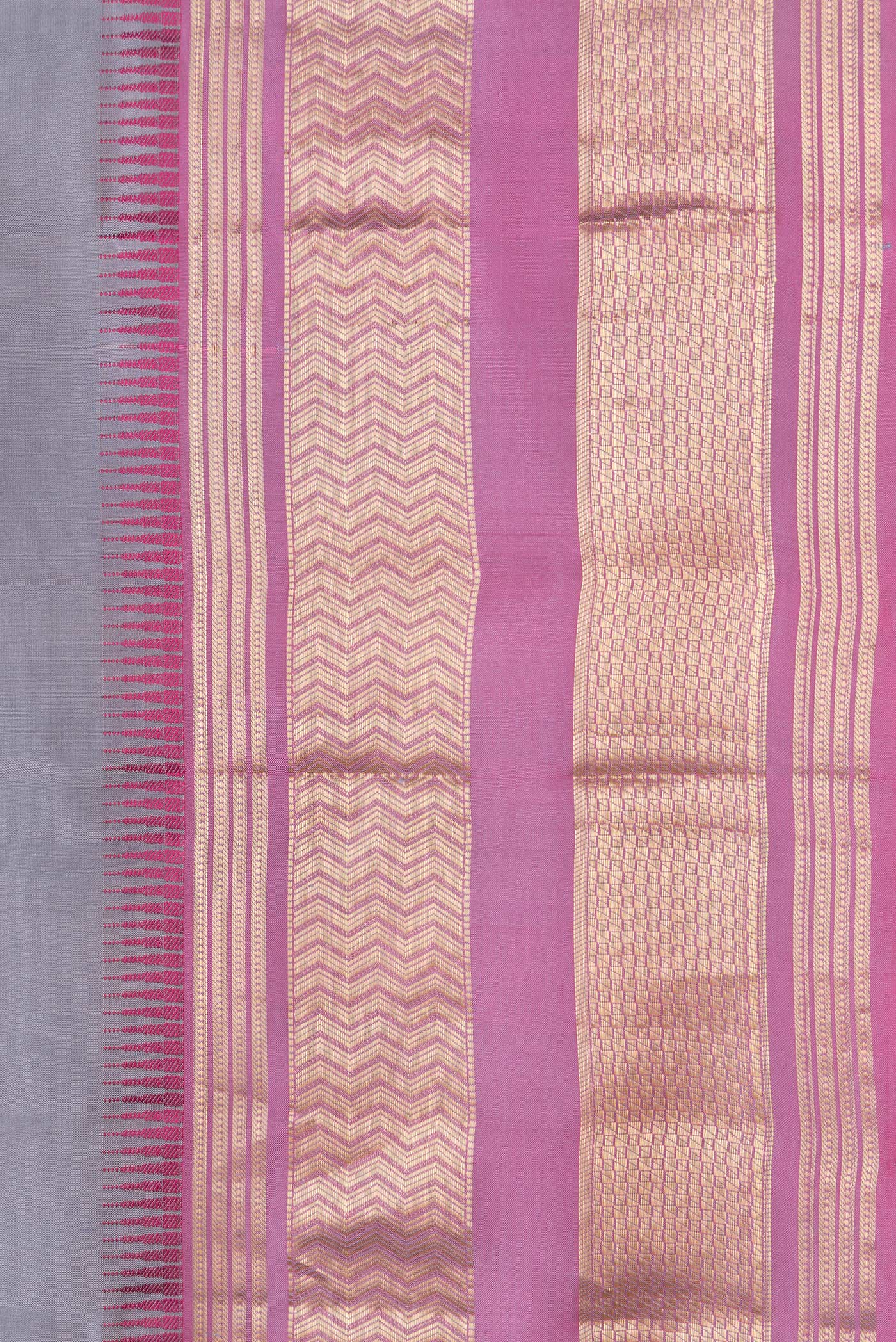 Grey Kanjivaram Silk Saree - Image 3