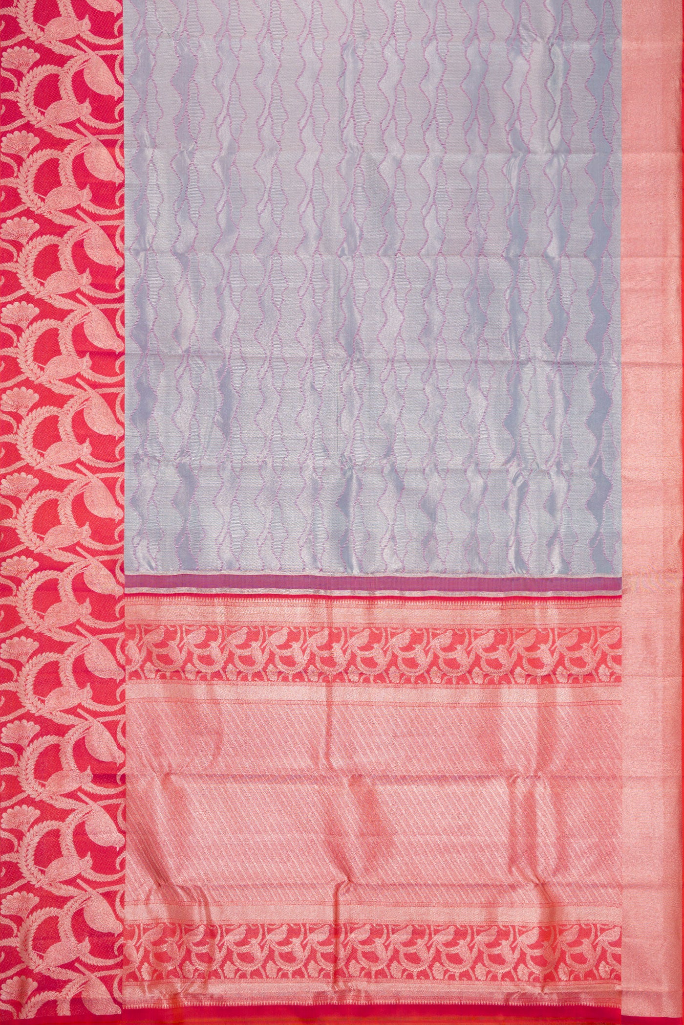 Lilac Kanjivaram Tissue Silk Saree - Image 6