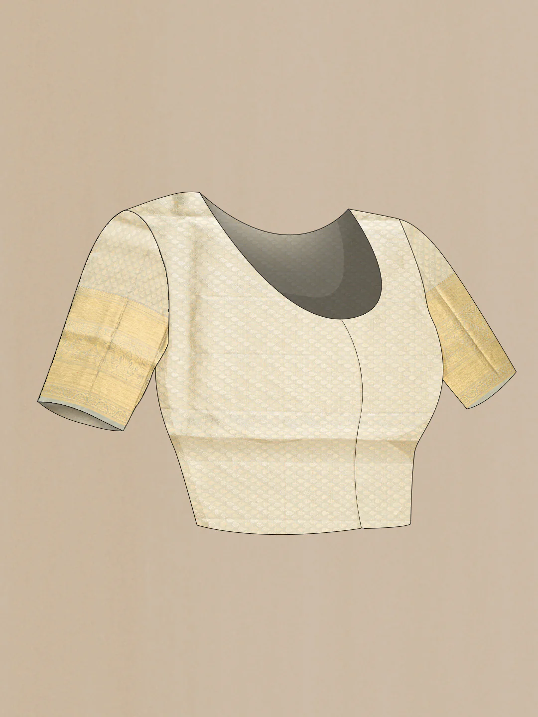 Grey Kanjivaram Tissue Silk Saree - Image 5