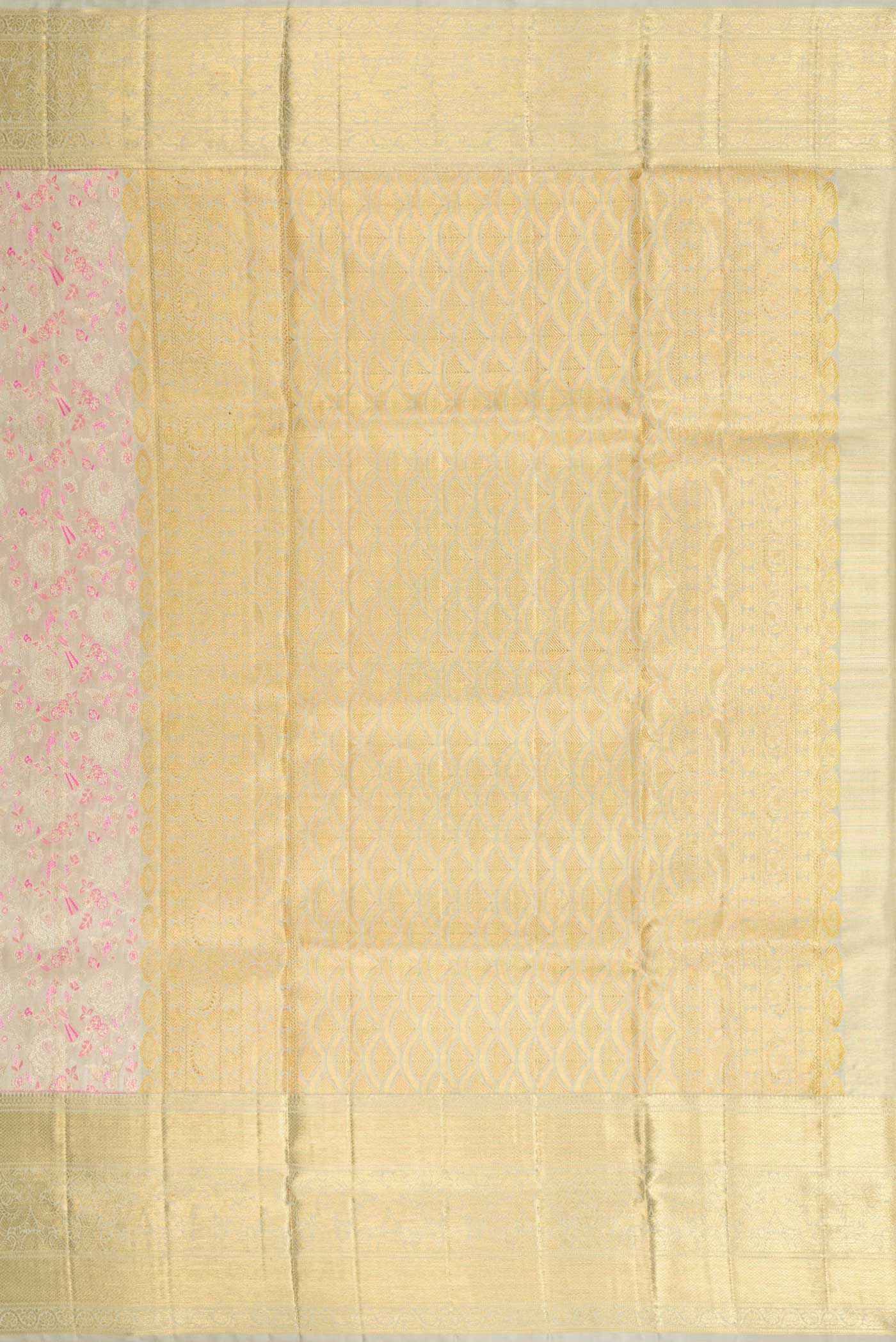 Grey Kanjivaram Tissue Silk Saree - Image 7