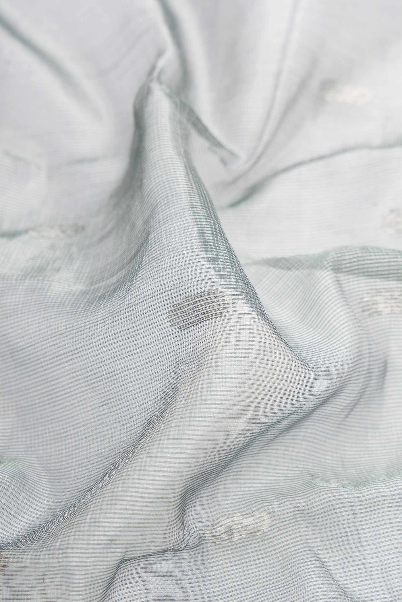 Grey Dual Tone Kota Silk Saree - Image 2