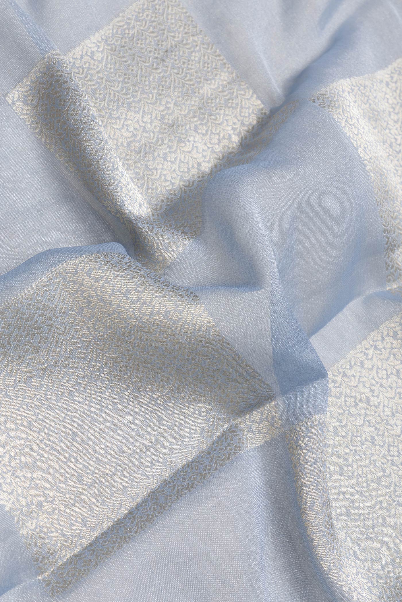 Maya Blue Mysore Georgette Saree - Image 2