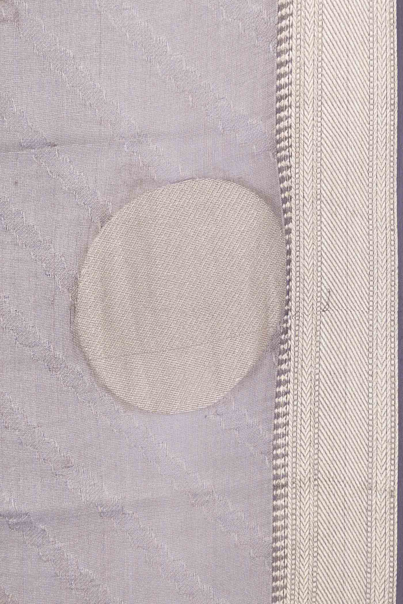 Grey Dual Tone Mysore Georgette Saree - Image 3
