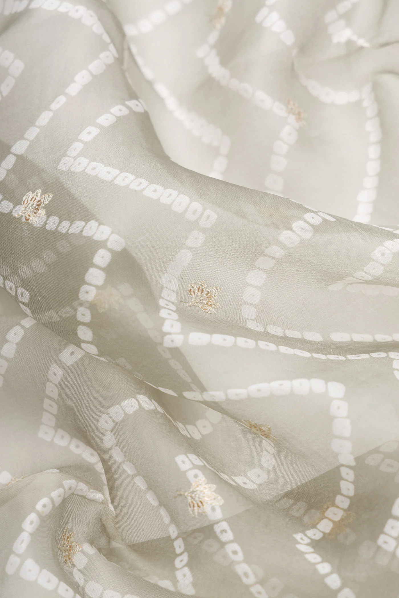 Grey Organza Silk Saree - Image 2
