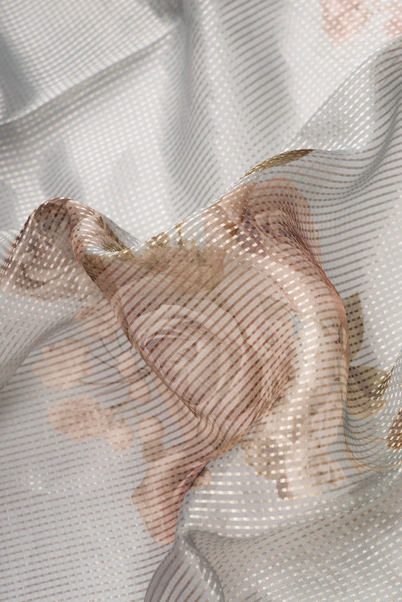 Grey Organza Silk Saree - Image 2