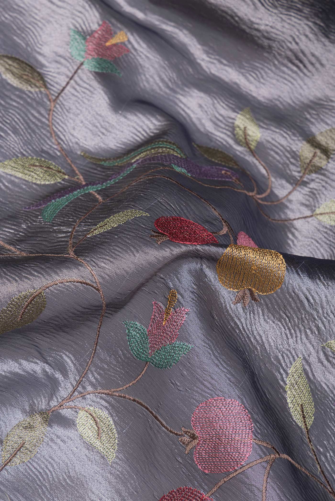Blue Organza Silk Saree - Image 2