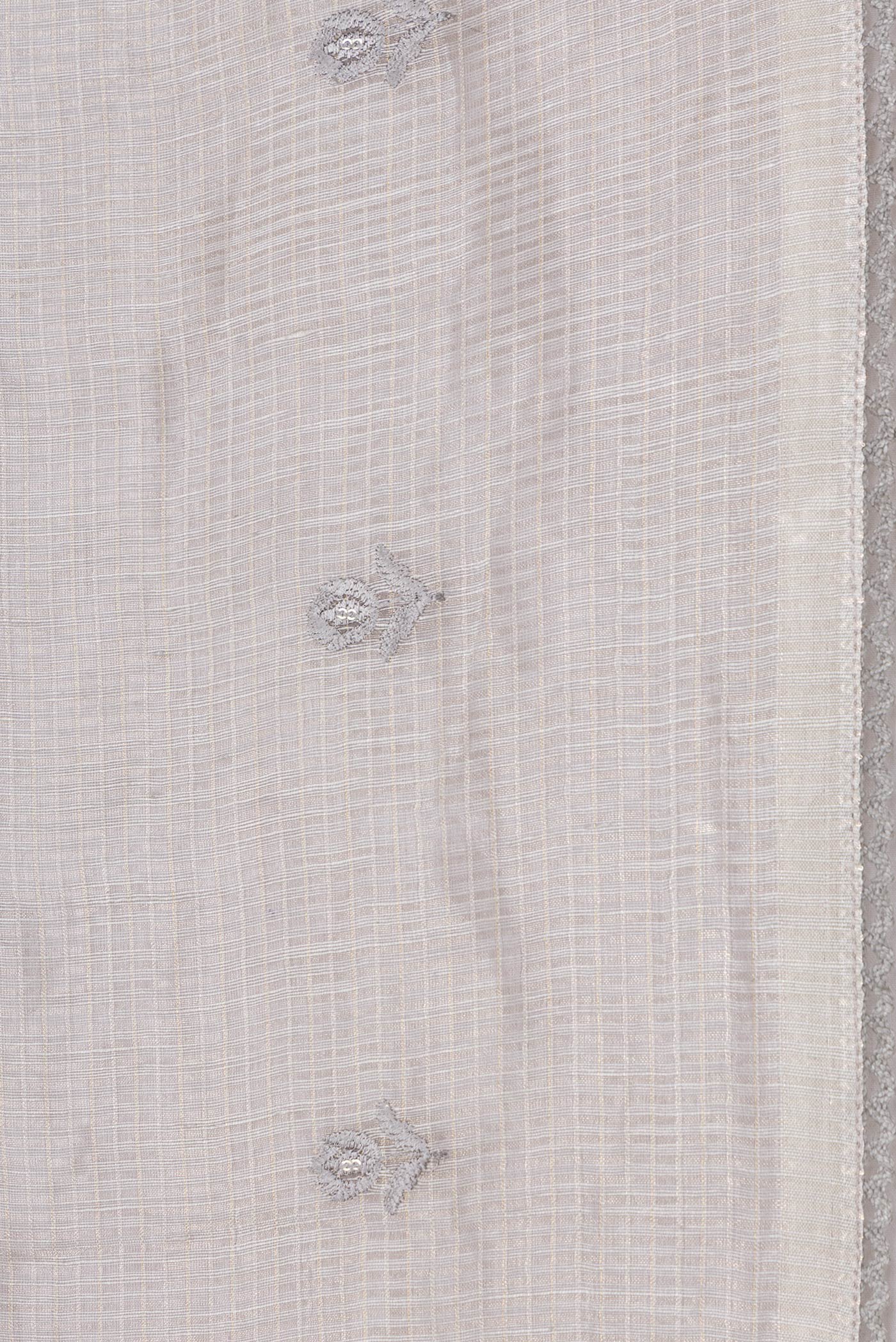 Grey Organza Silk Saree - Image 3