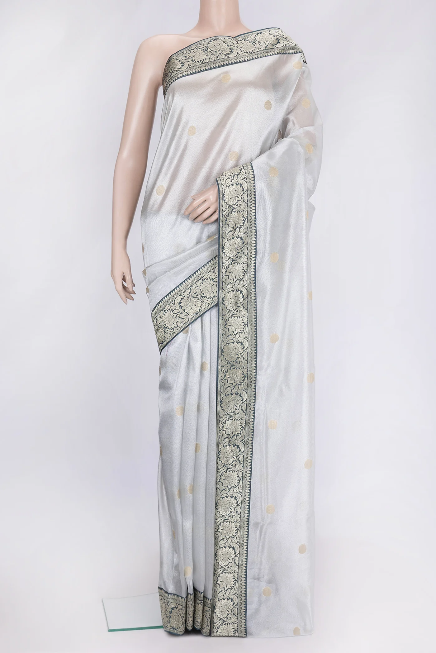 Off White Organza Silk Saree