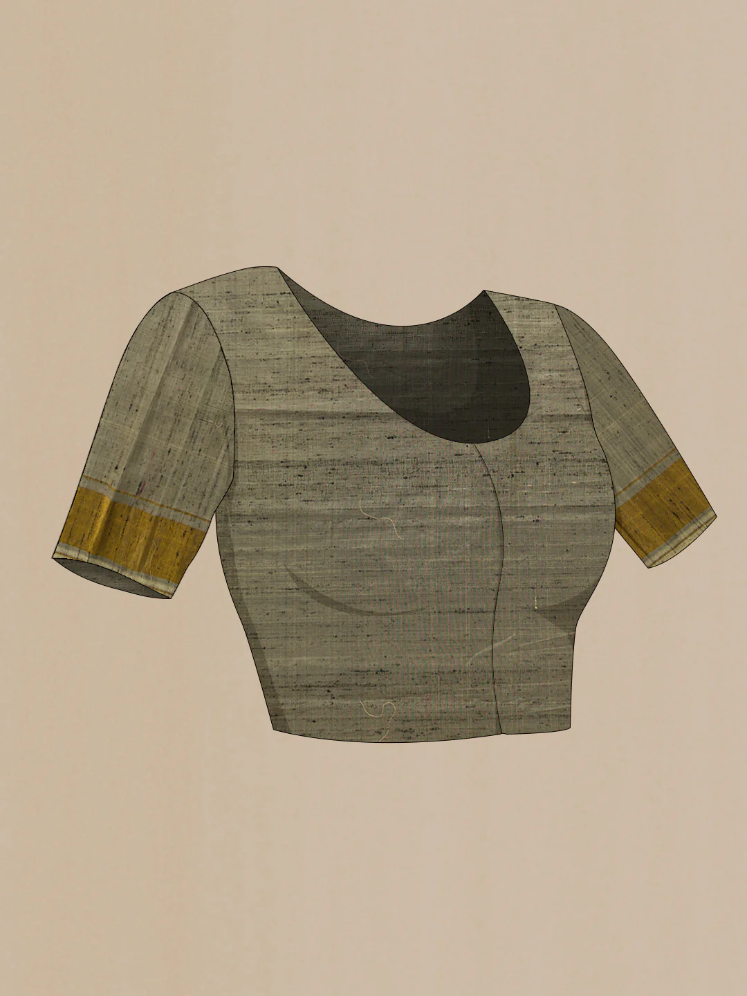 Grey Dual Tone Rajkot Patola Silk Saree - Image 5