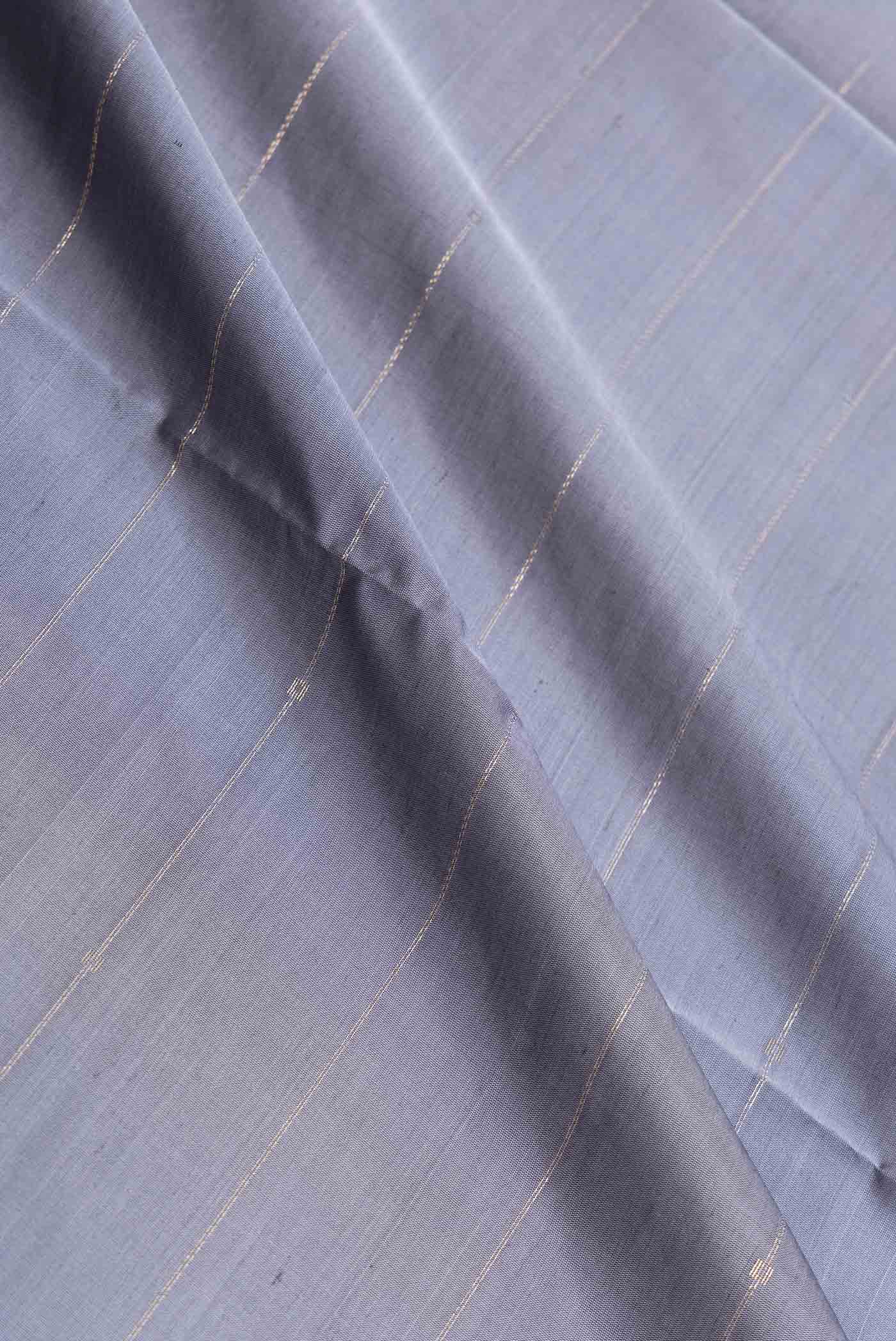 Grey Dual Tone Soft Silk Saree - Image 2