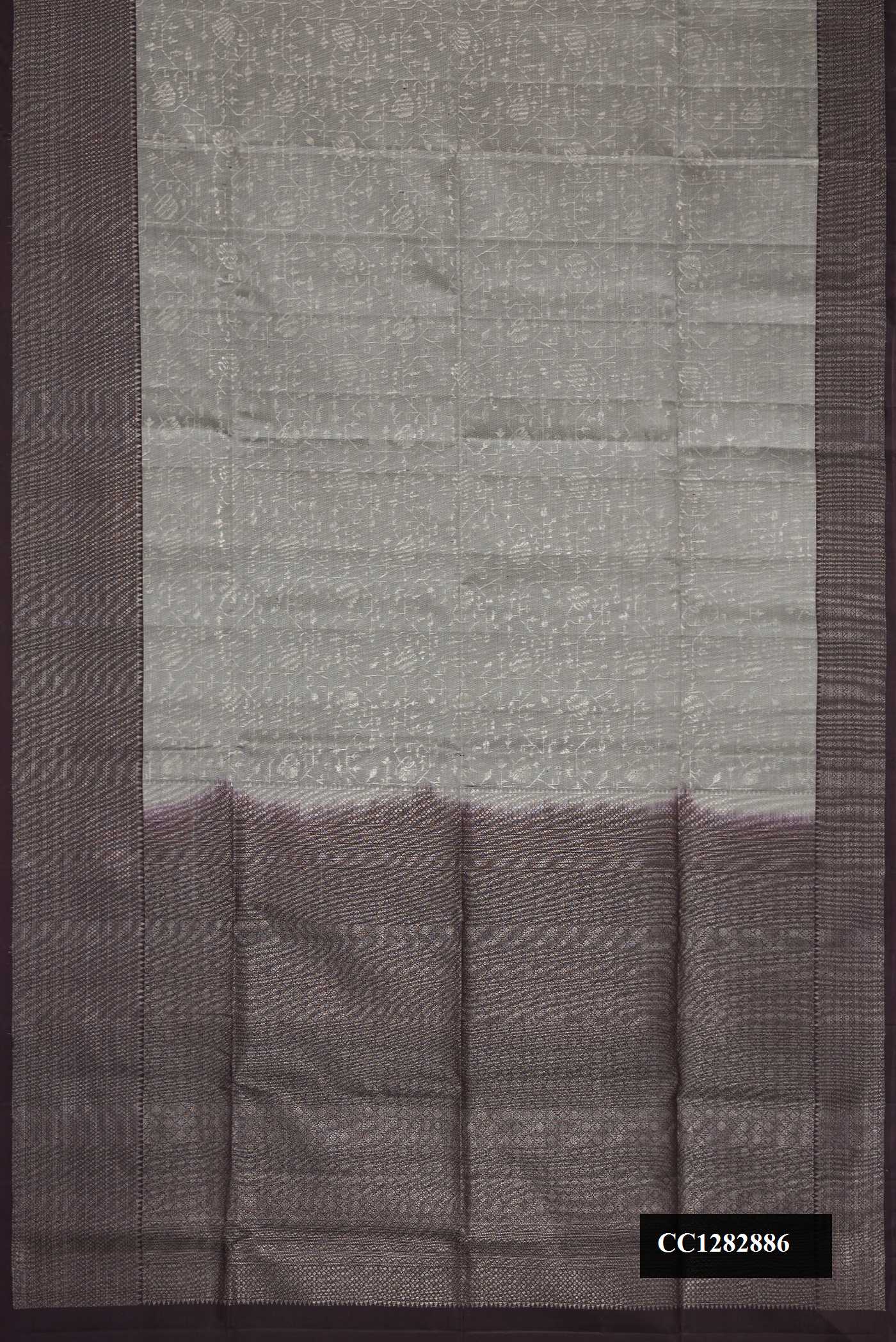 Grey Dual Tone Soft Silk Saree