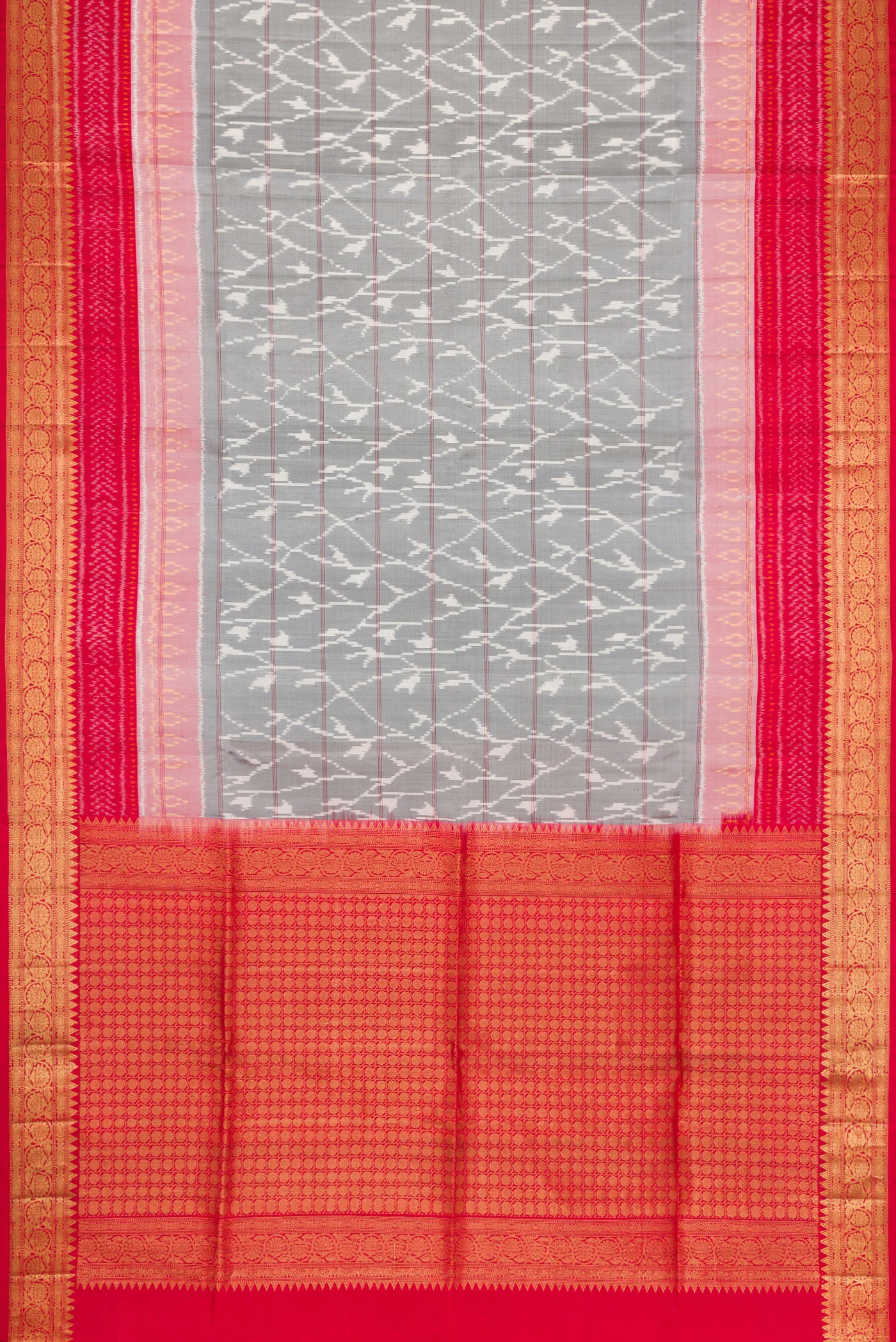 Grey Soft Silk Saree - Image 6
