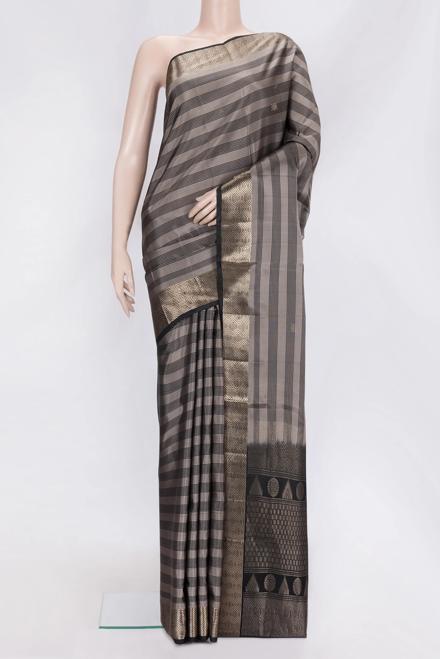 Grey Soft Silk Saree