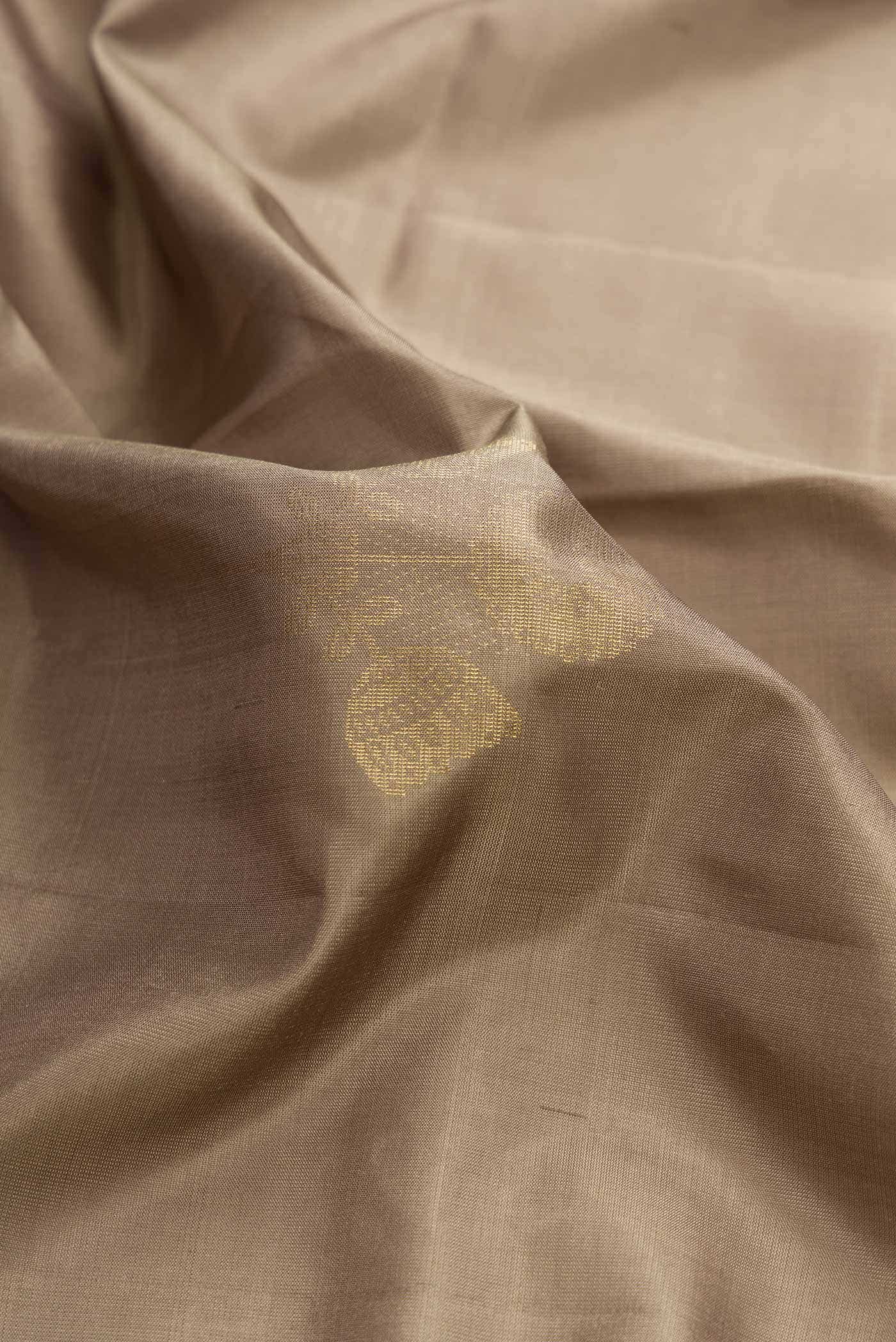 Grey Dual Tone Soft Silk Saree - Image 2
