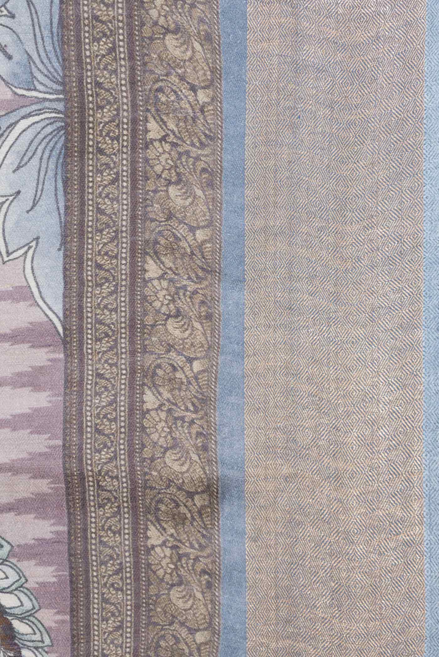 Grey Dual Tone Tussar Saree - Image 3