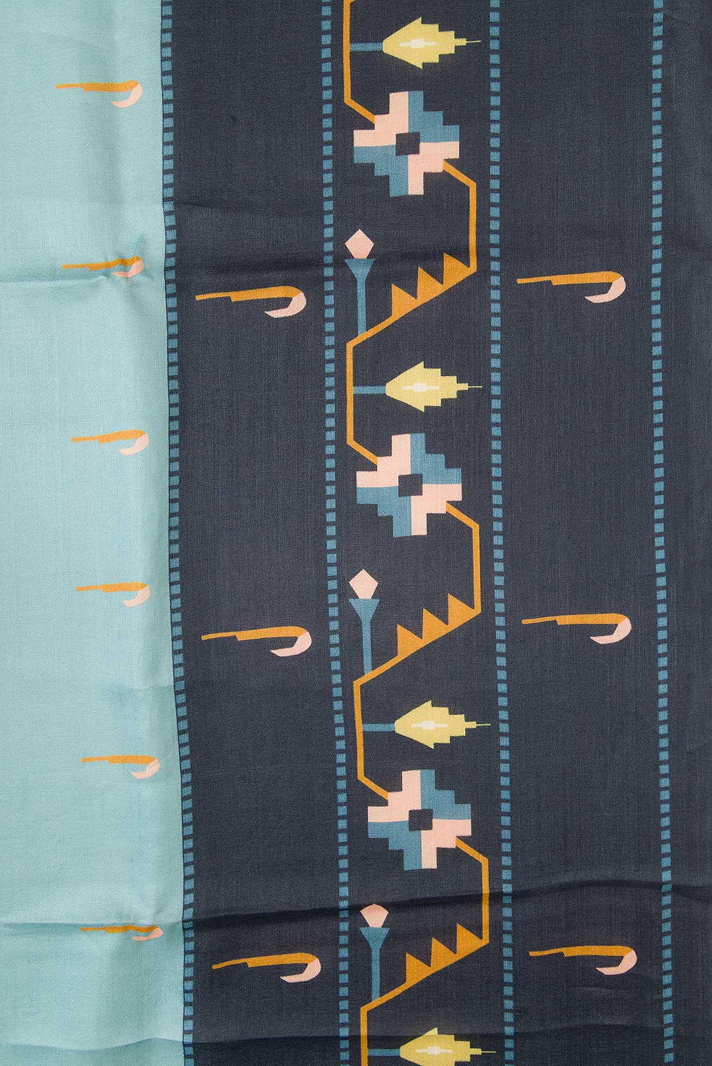 Grey Dual Tone Tussar Silk Saree - Image 3