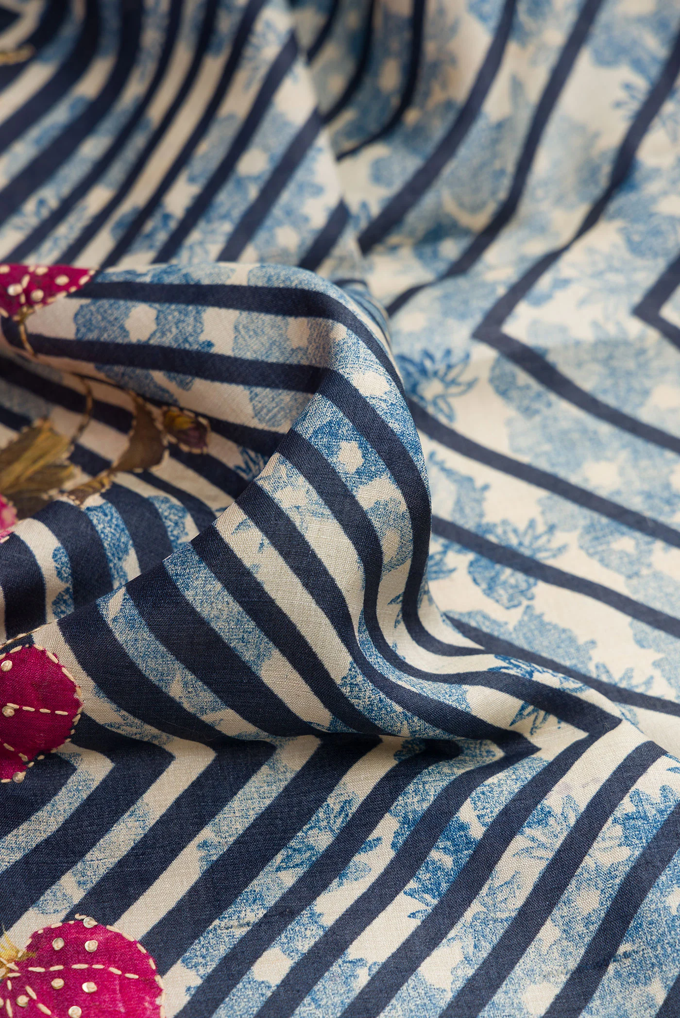 Multi Color Tussar Silk Saree - Image 2