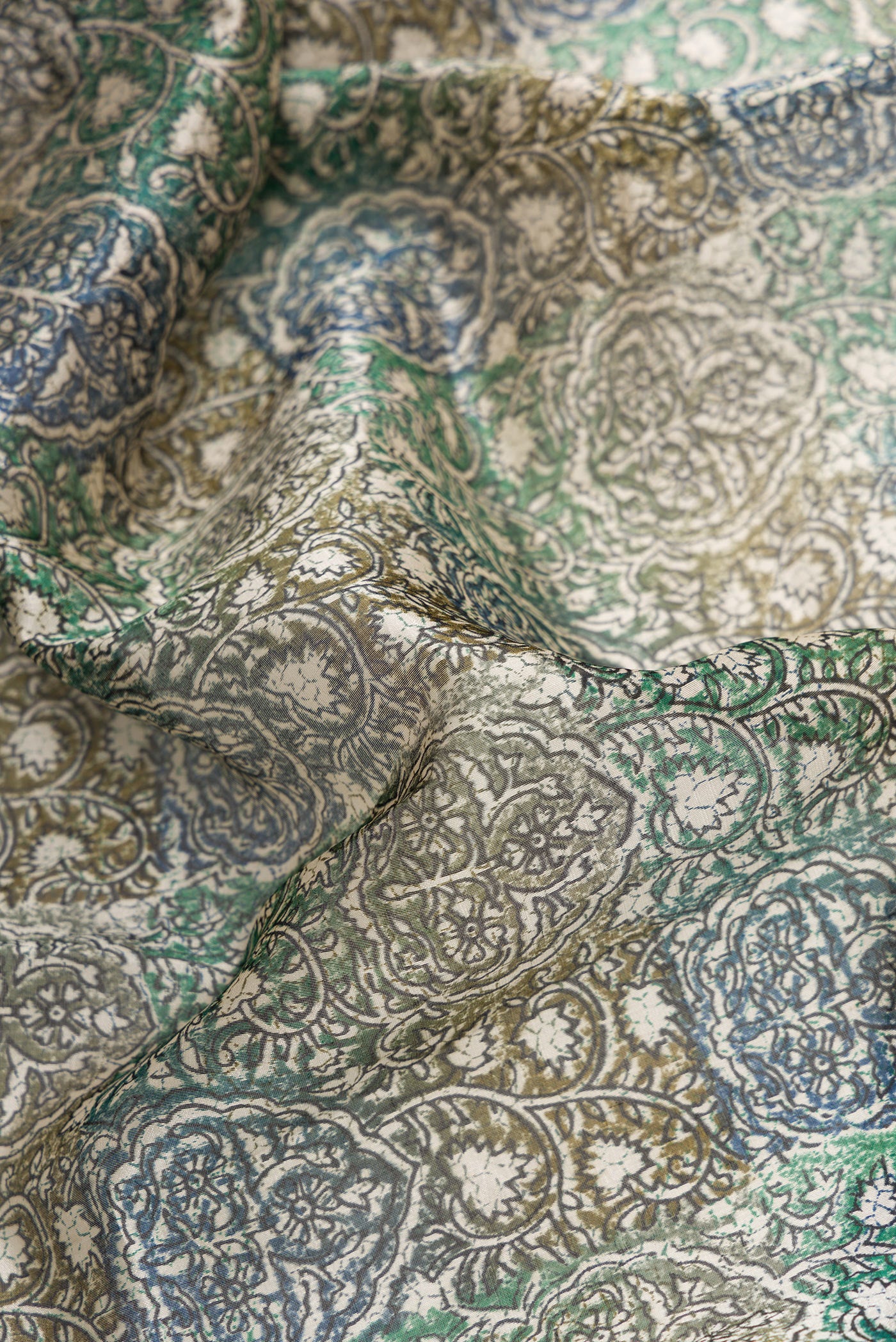 Multi Color Printed Silk Saree - Image 2