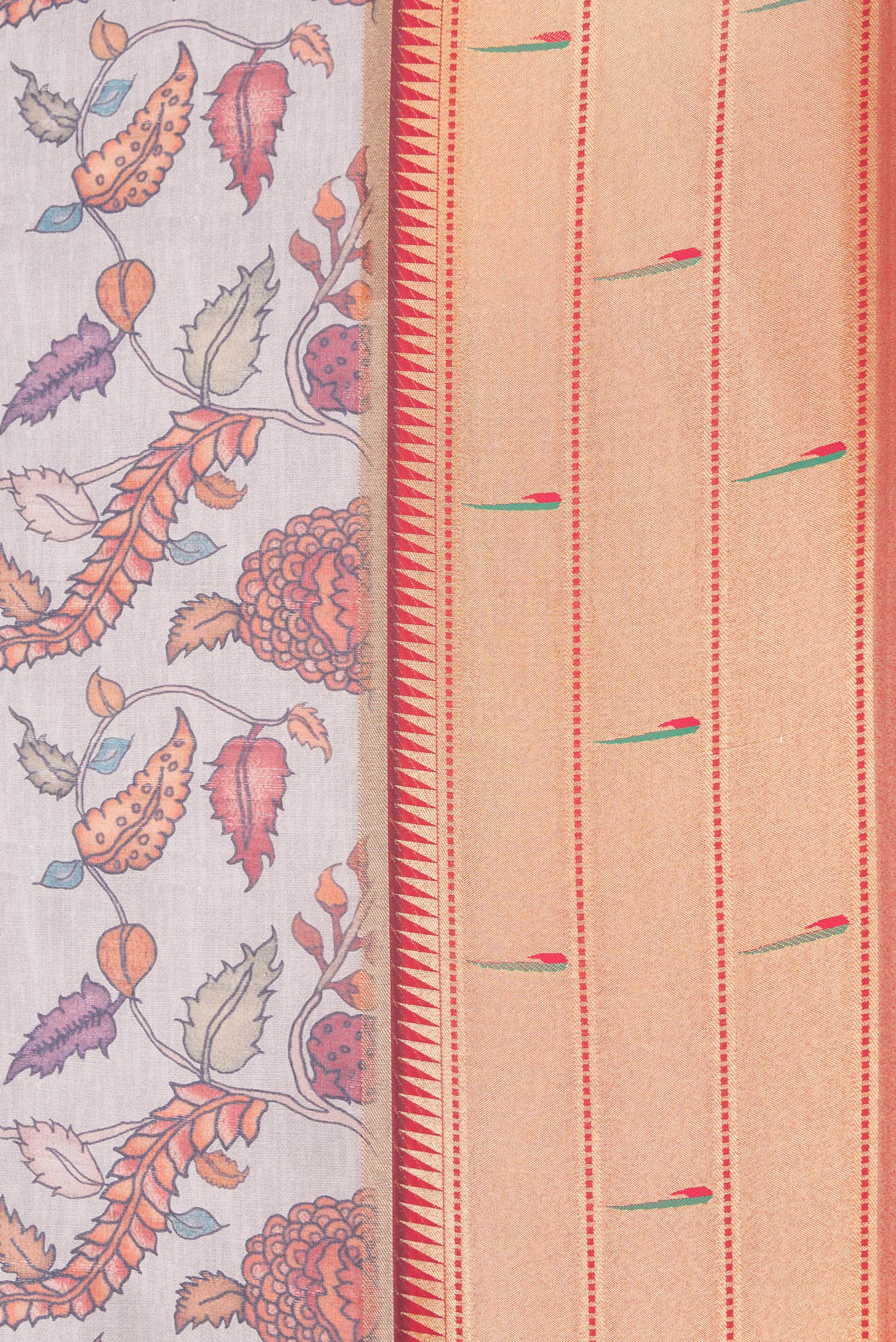 Grey Tussar Silk Saree - Image 3