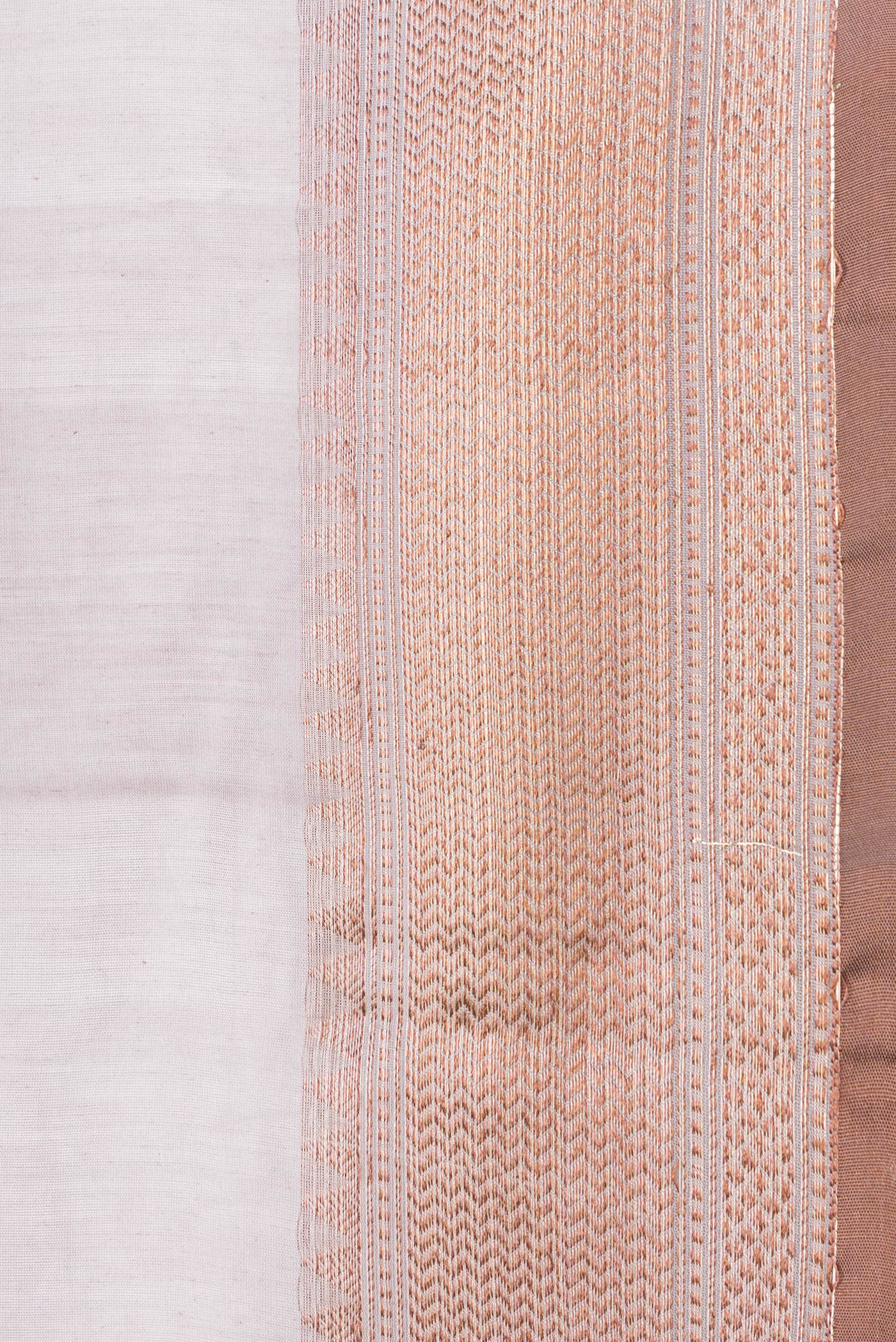 Lilac Tussar Silk Saree - Image 3