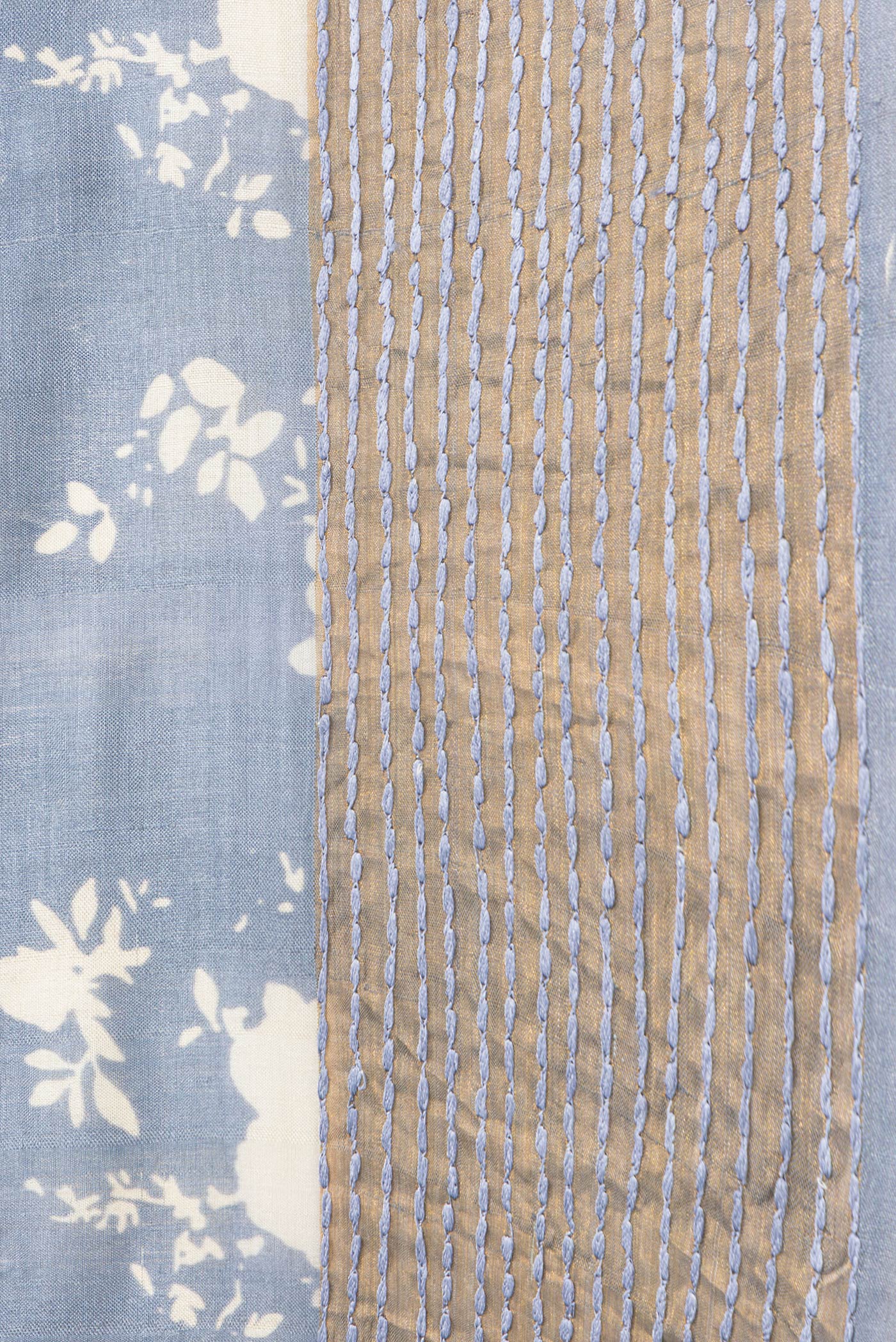 Grey Tussar Silk Saree - Image 3