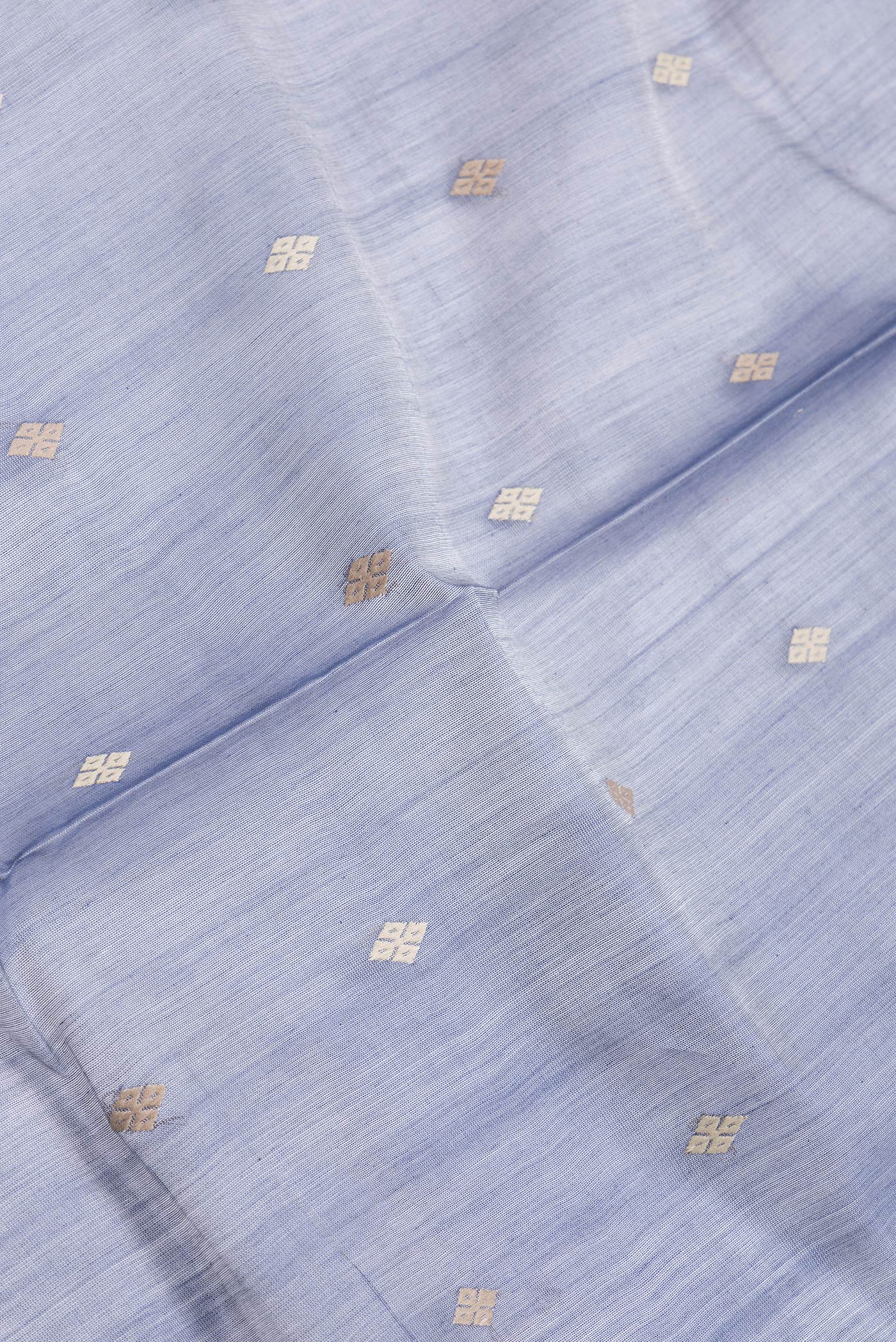 Grey Chanderi Tissue Silk Saree - Image 2