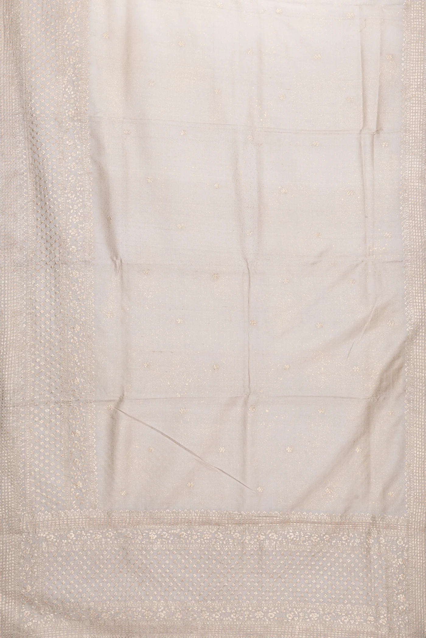 Grey Tussar Silk Saree - Image 6