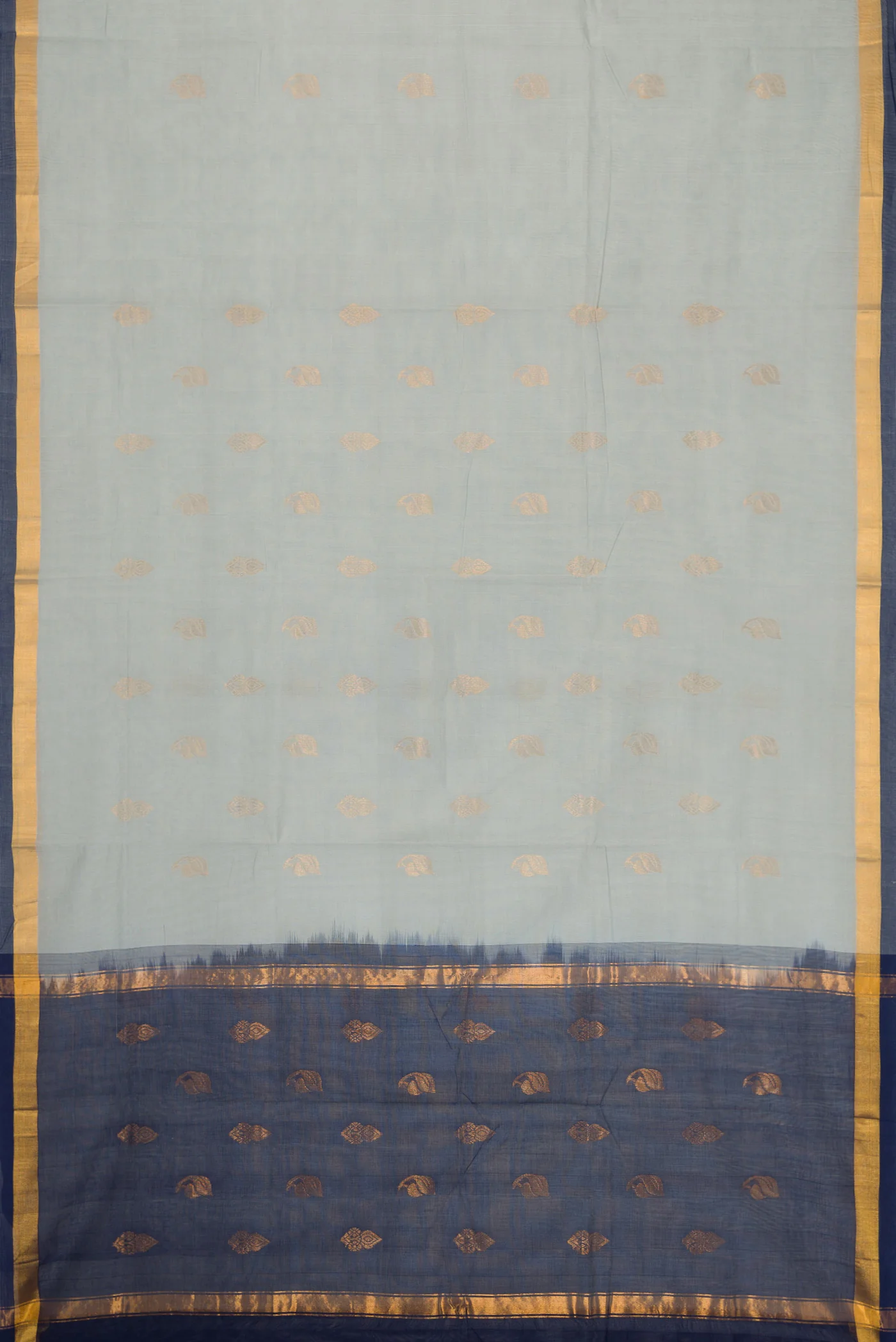 Grey Uppada Cotton Saree - Image 3