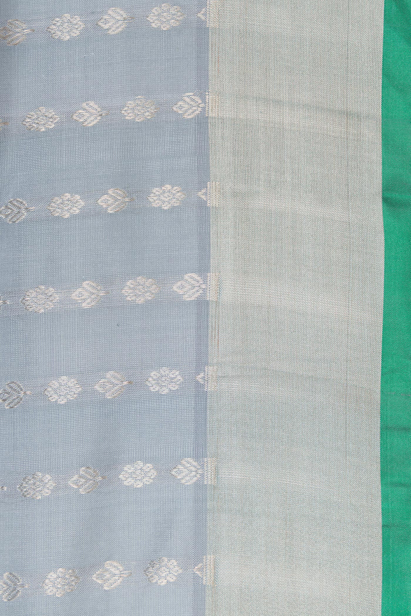 Blue Grey Uppada Silk Saree - Image 4