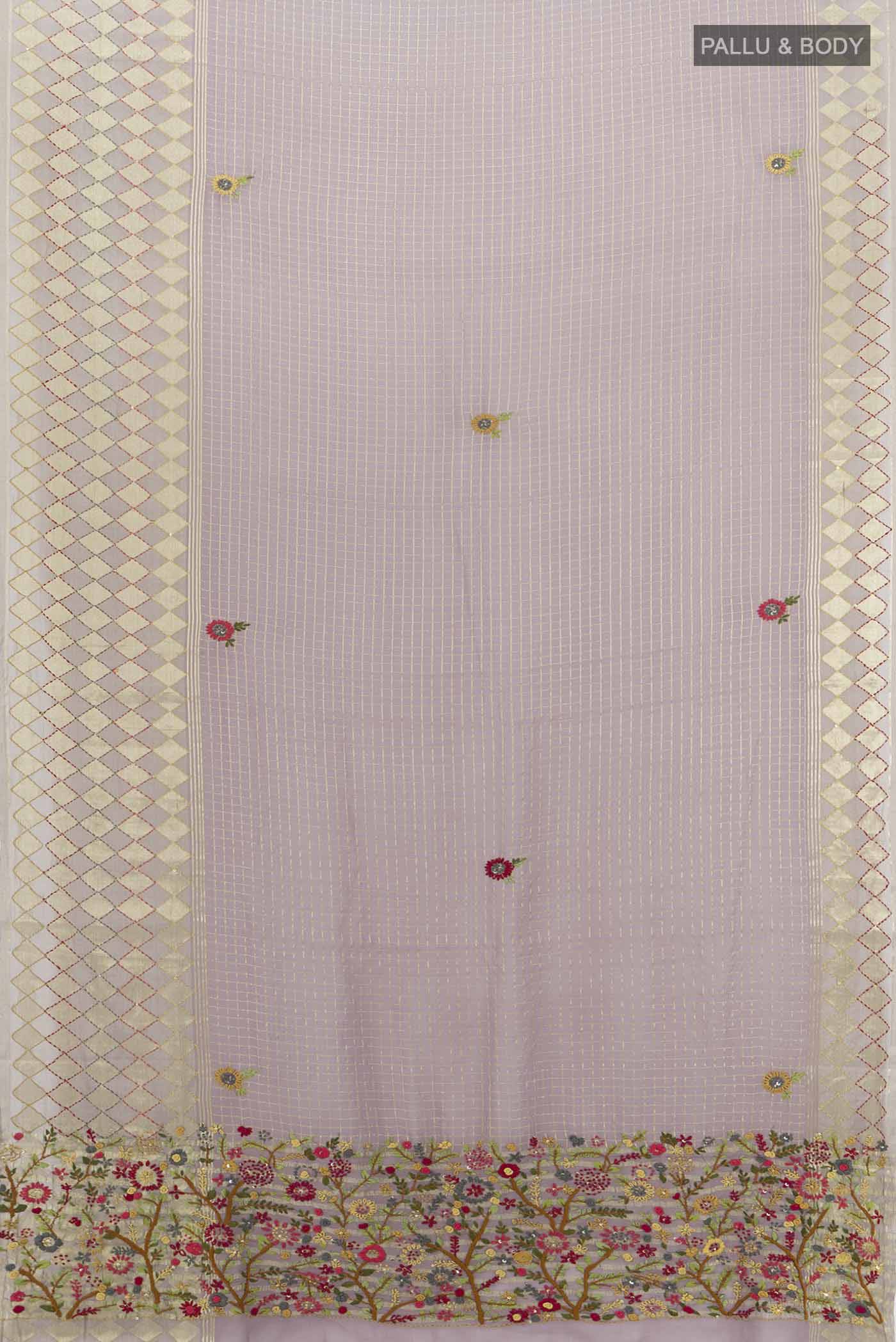 Grey Georgette Saree - Image 5