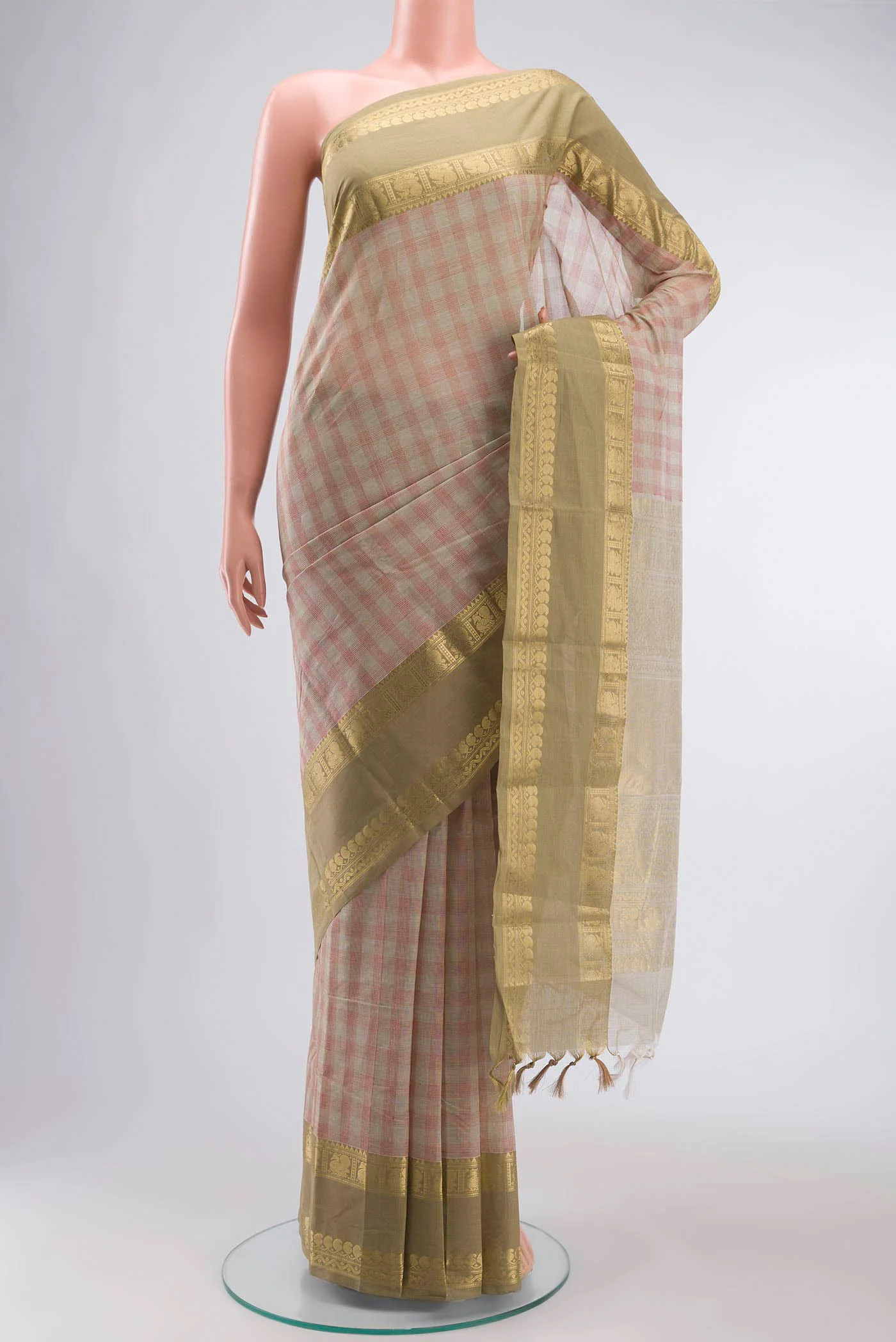 Grey Kanchi Cotton Saree
