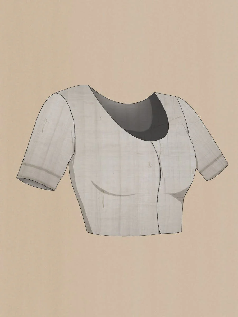 Grey Kanchi Cotton Saree - Image 3