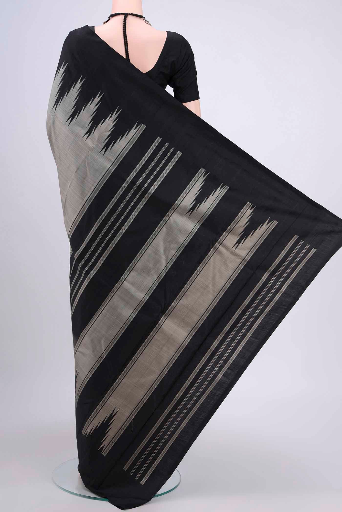 Grey Kanchipuram Saree - Image 3