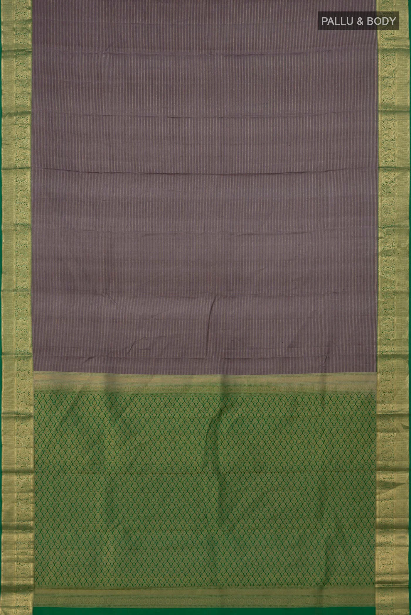 Grey Kanchipuram Silk Saree - Image 5