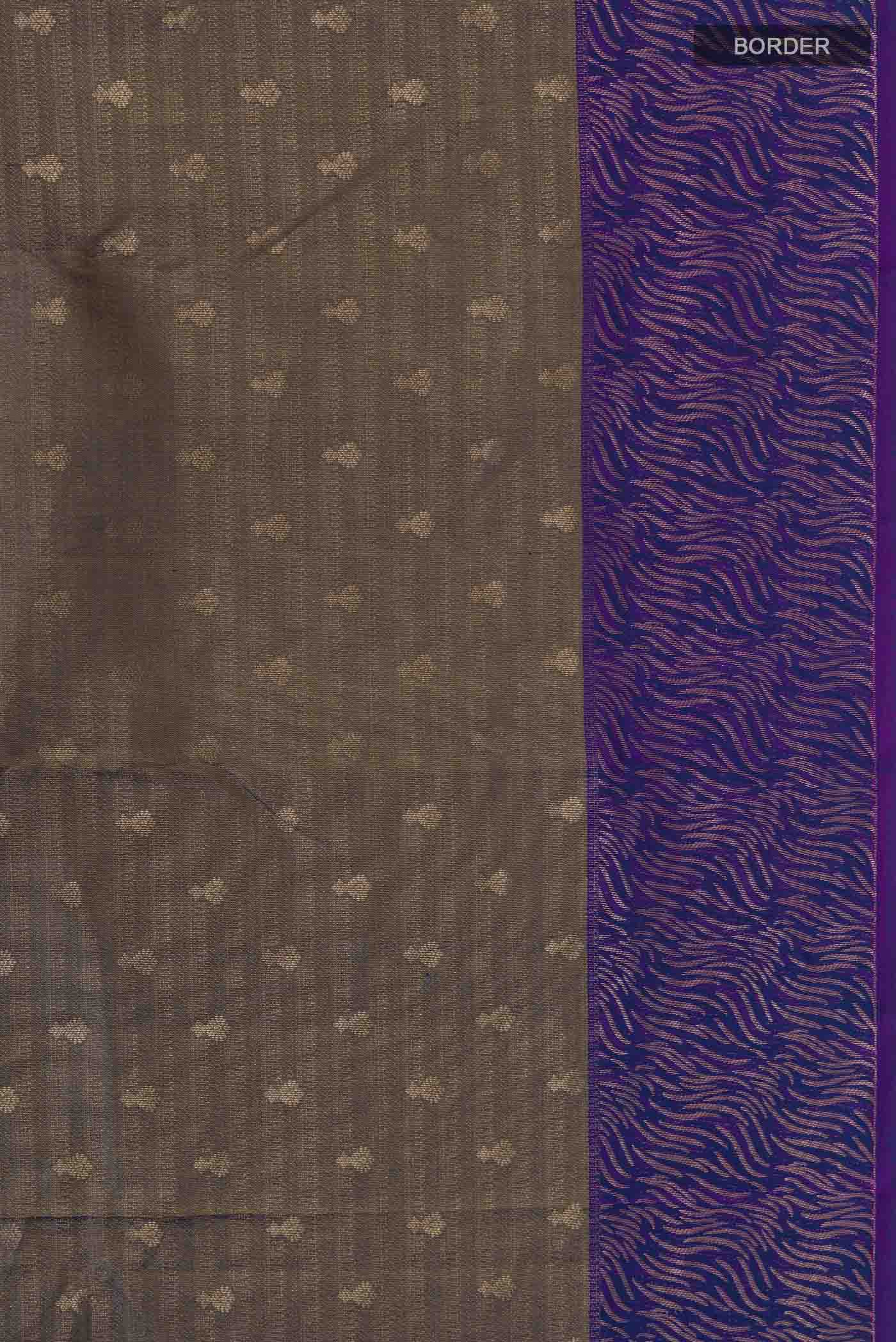 Grey Kanchipuram Silk Saree - Image 3