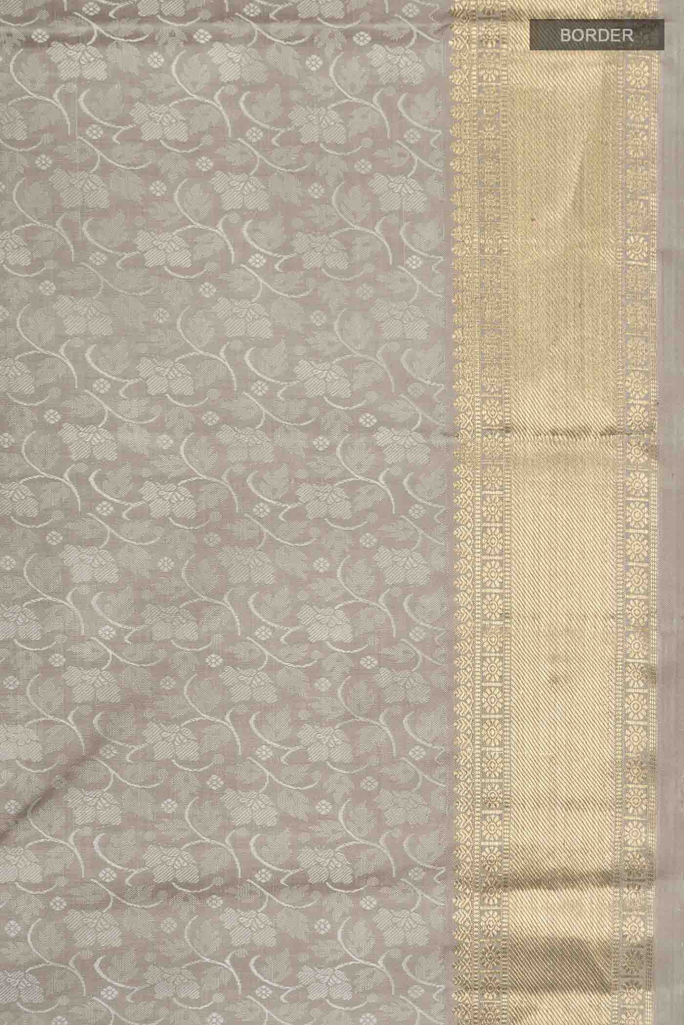 Grey Kanjivaram Silk Saree - Image 3