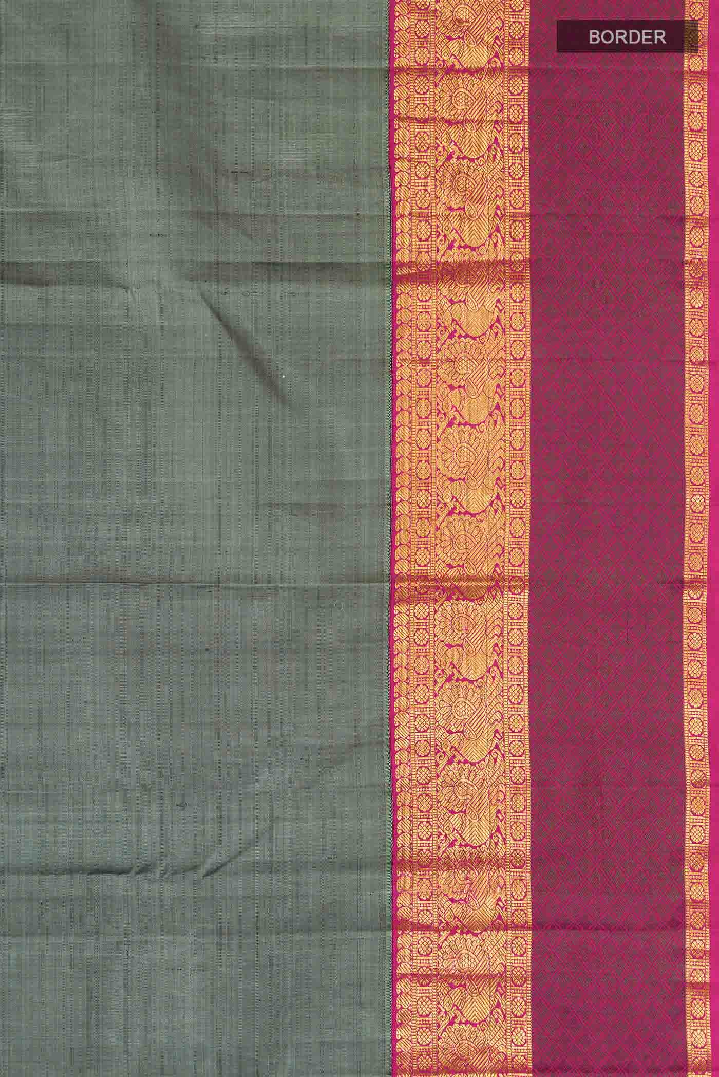Grey Kanjivaram Silk Saree - Image 3