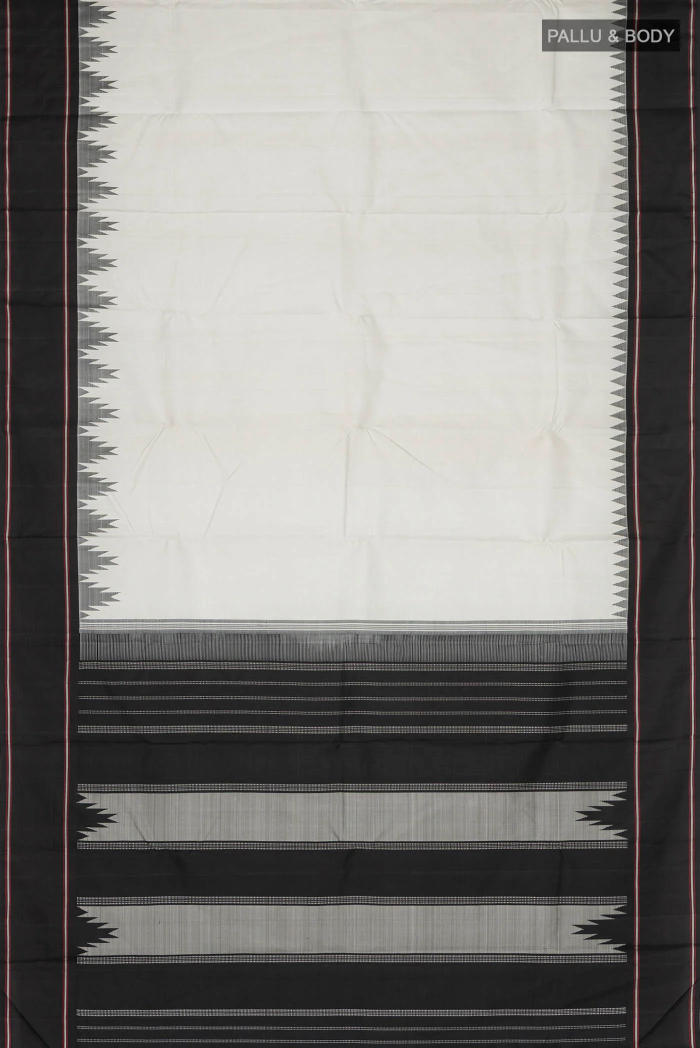 Grey Kanchipuram Silk Saree - Image 6