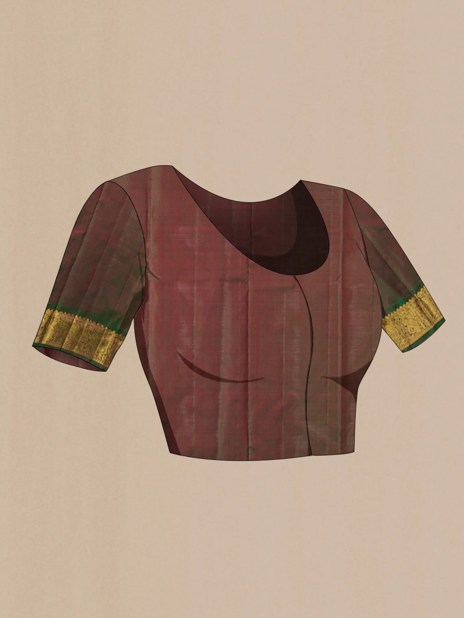 Grey Kanchipuram Silk Saree - Image 5