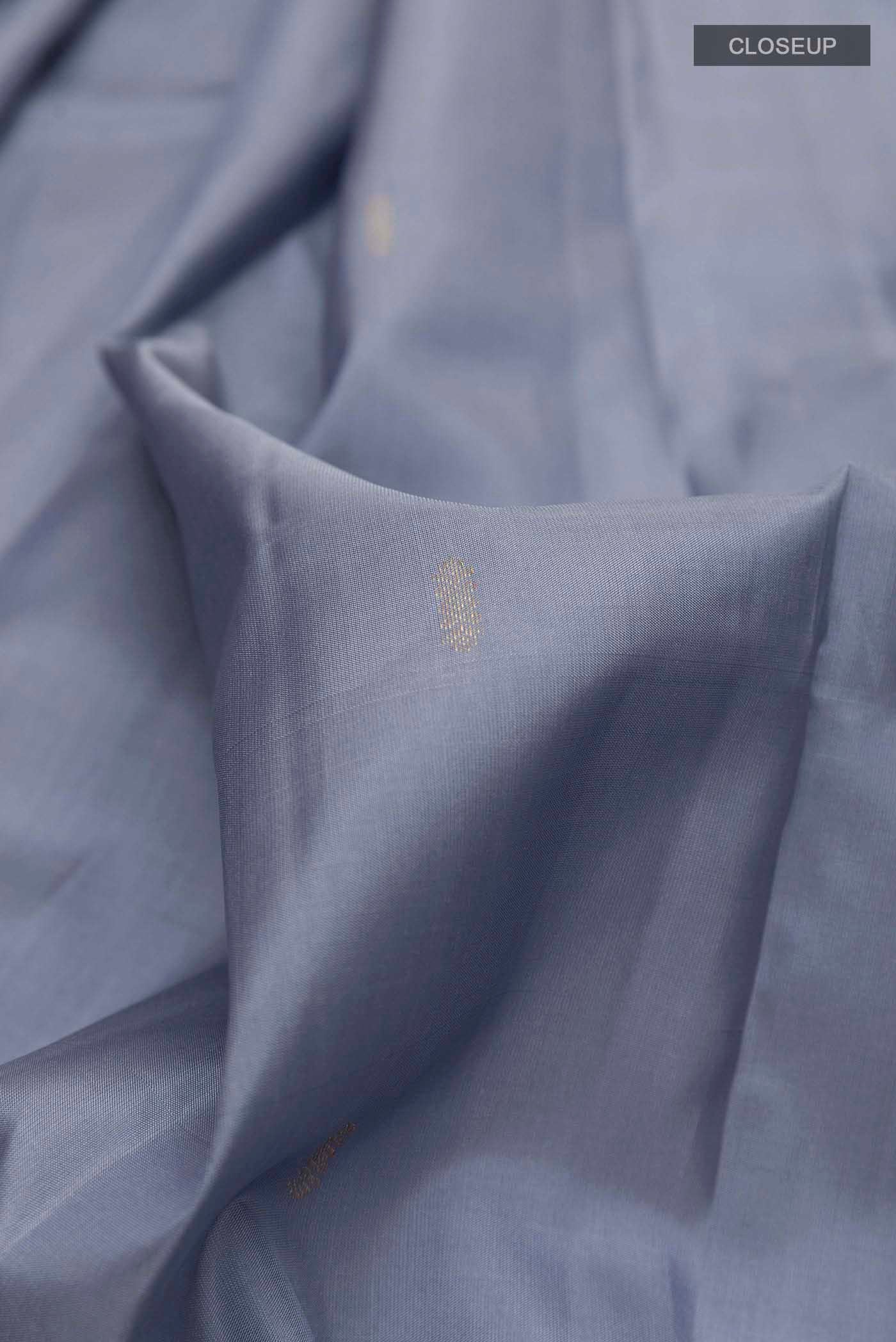 Grey Kanchipuram Silk Saree - Image 2
