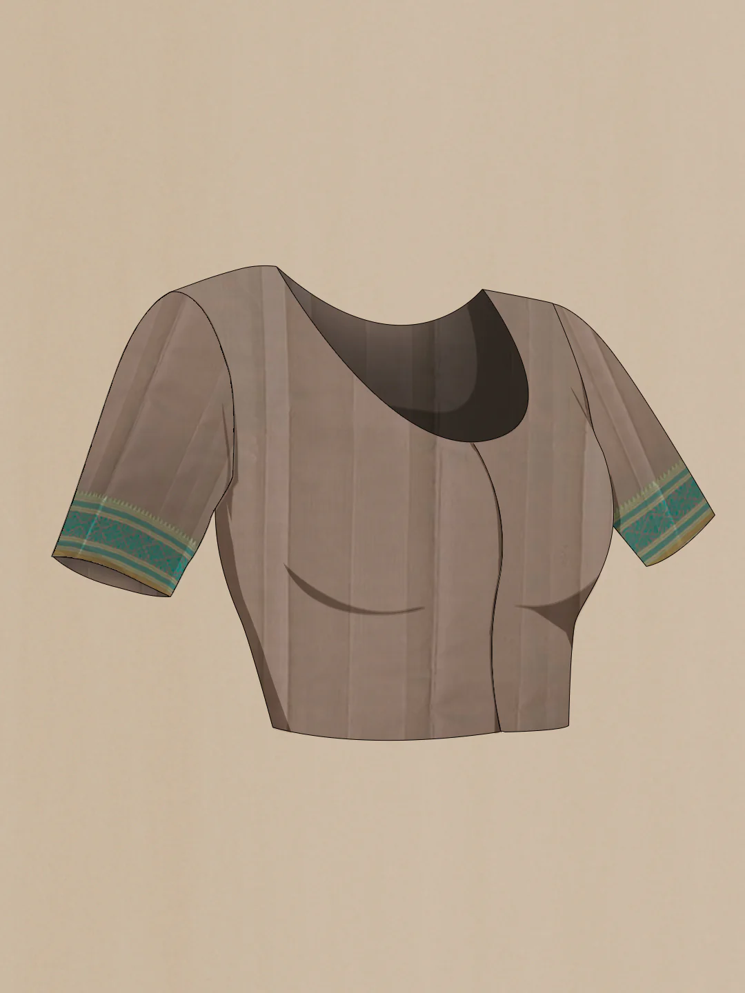 Grey Kanchipuram Silk Saree - Image 2
