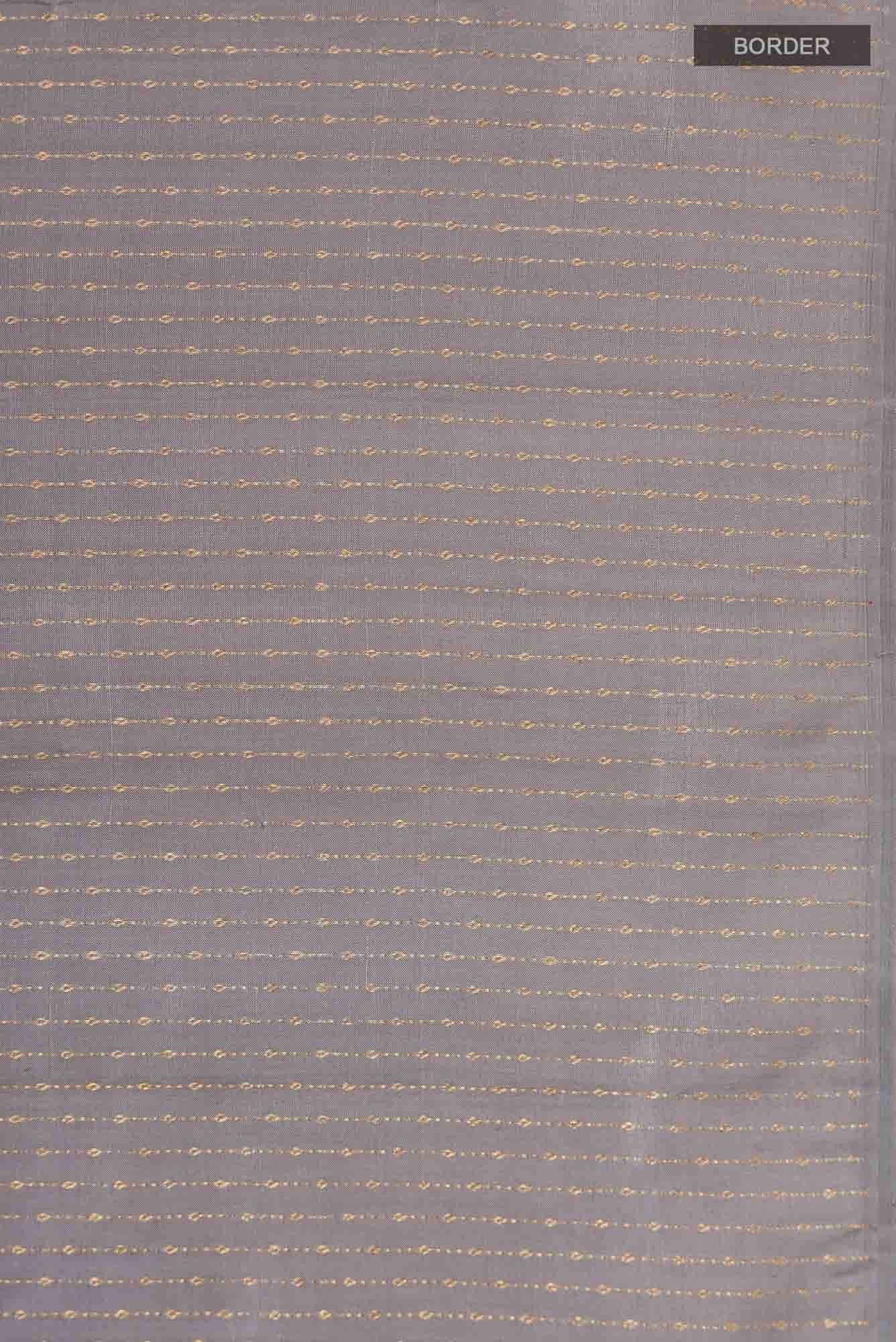 Grey Kanchipuram Silk Saree - Image 5