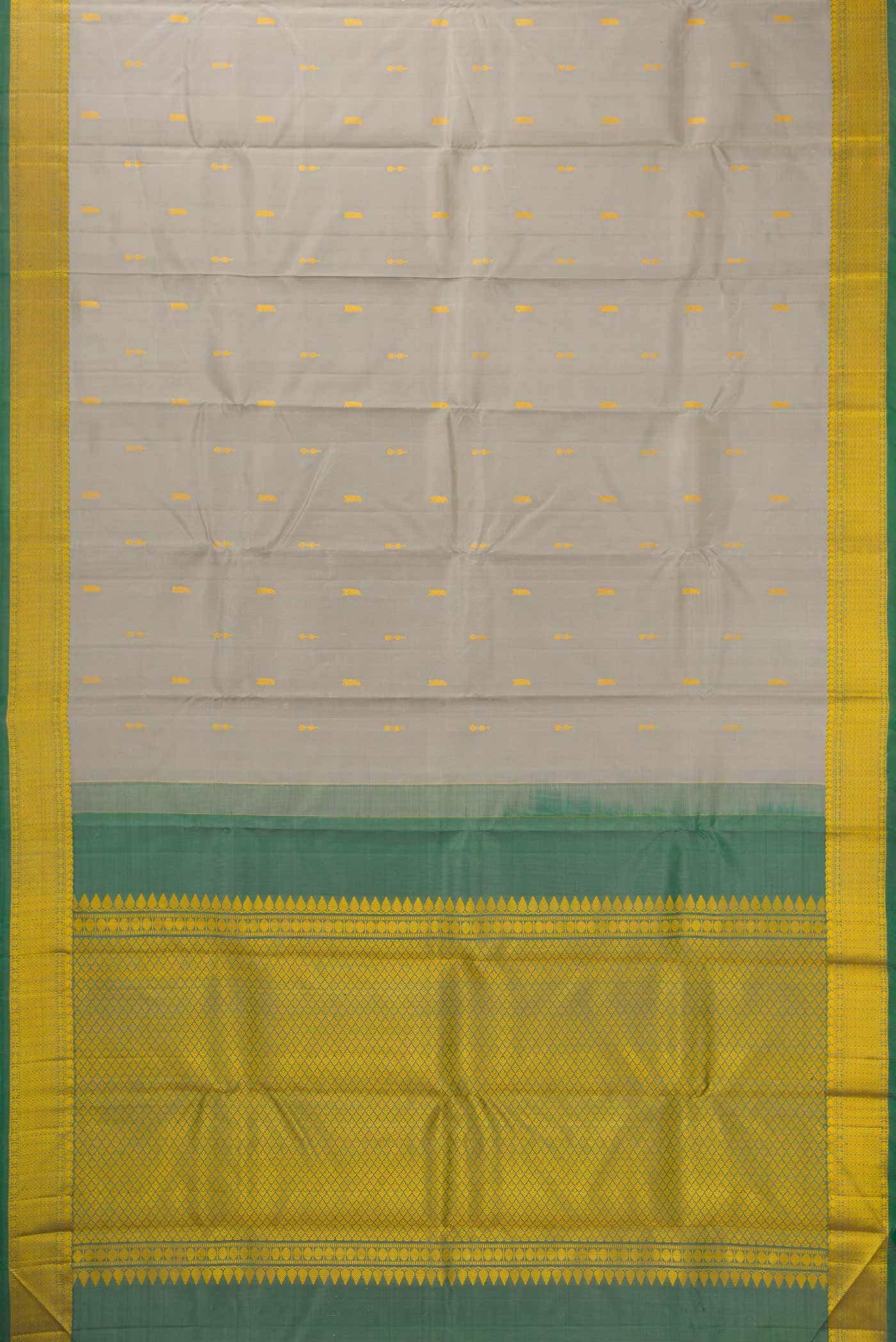 Grey Kanchipuram Silk Saree - Image 4
