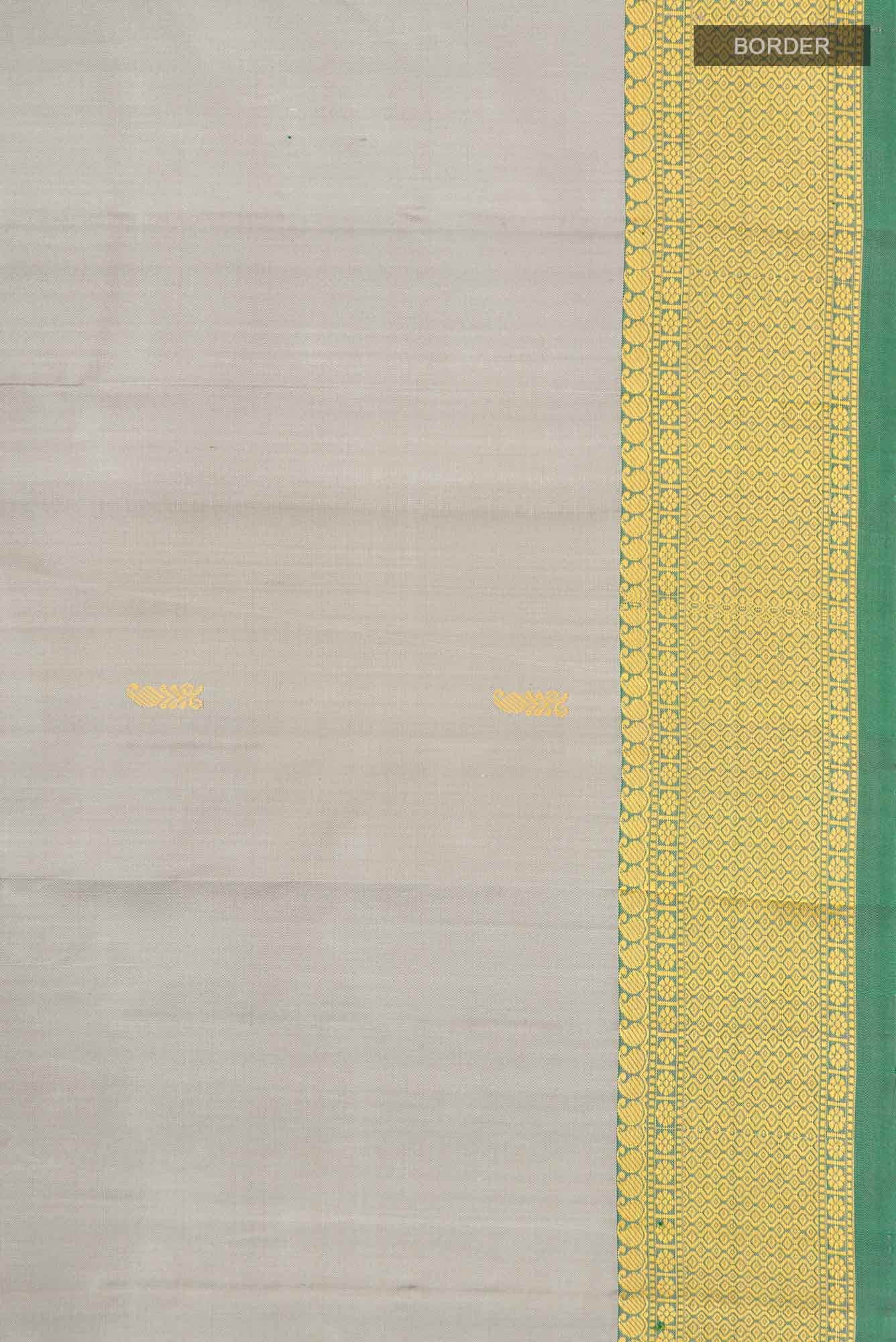 Grey Kanchipuram Silk Saree - Image 5