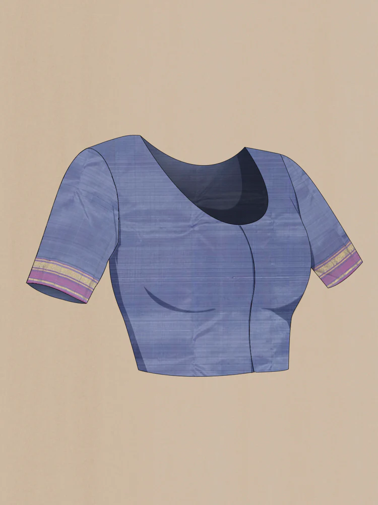 Grey Kanjivaram Silk Saree - Image 4
