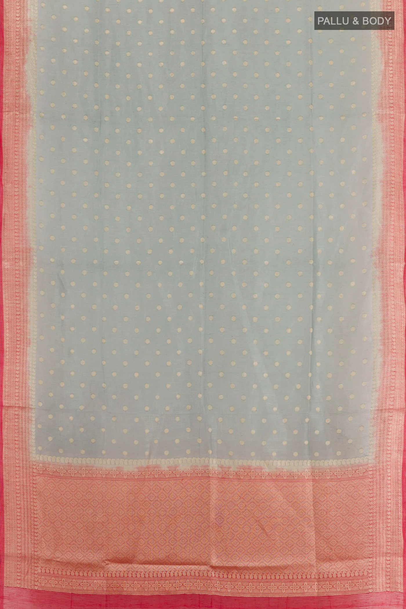 Grey Linen Saree - Image 3