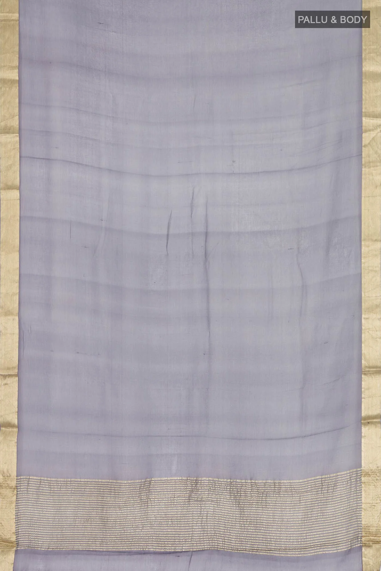 Grey Mysore Chiffon Saree - Image 5