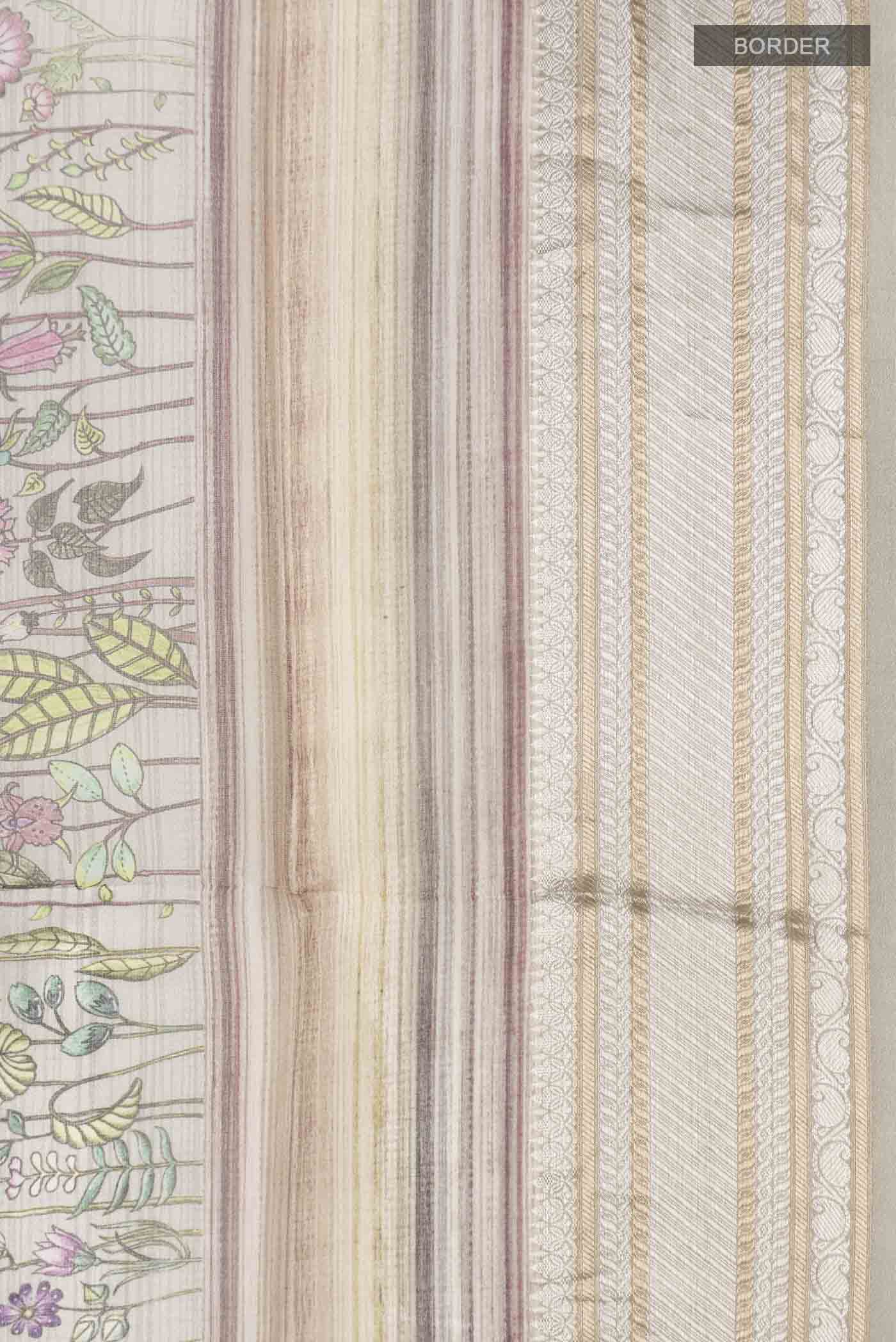 Grey Organza Silk Saree - Image 3