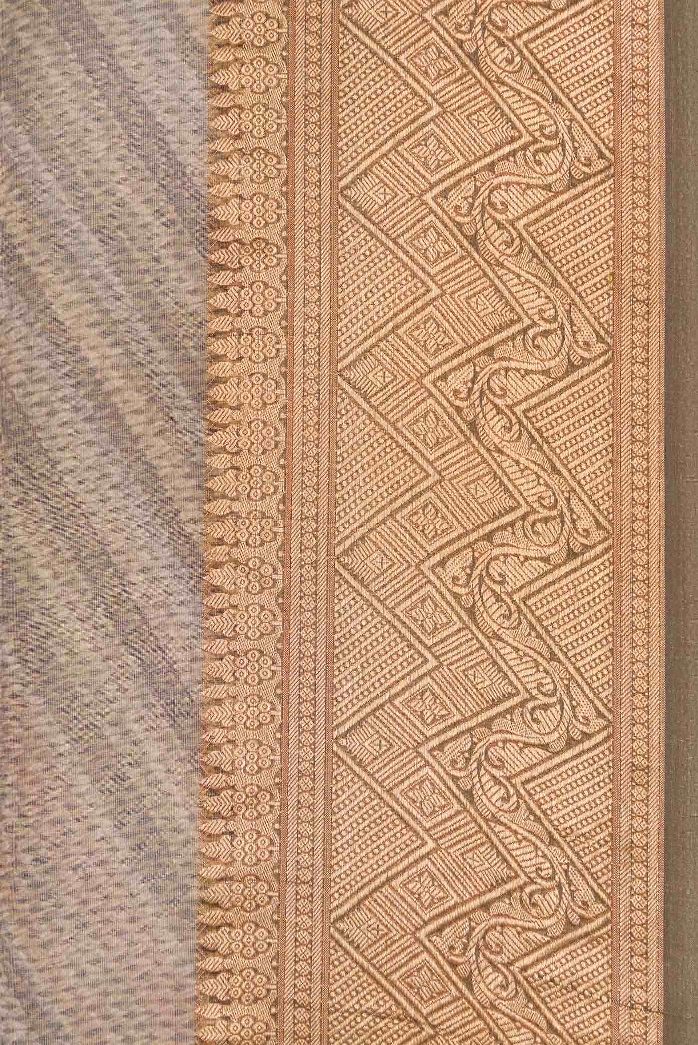 Grey Organza Silk Saree - Image 3